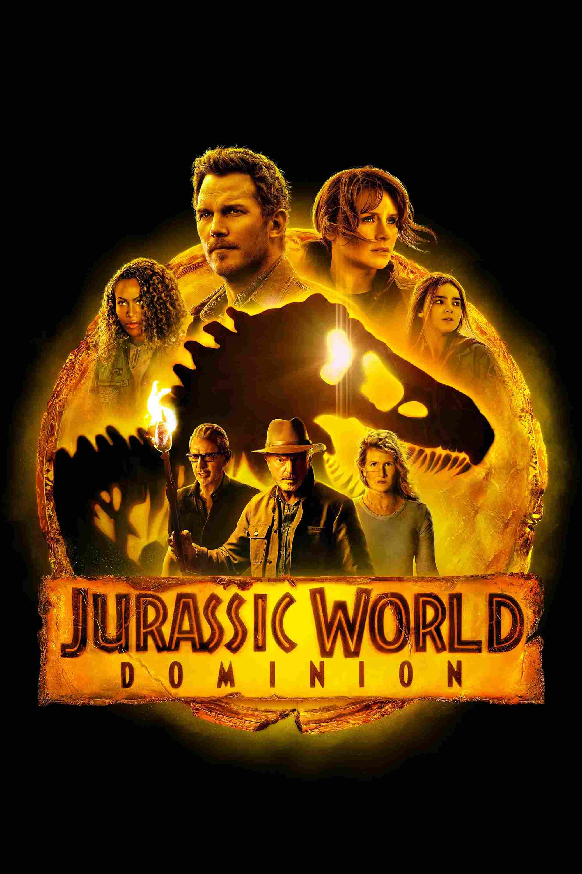 Poster chính thức của phim Phim Phiêu Lưu, Phim Hành Động "Thế Giới Khủng Long: Lãnh Địa" (Jurassic World Dominion - 2022), với sự tham gia của diễn viên Chris Pratt và Bryce Dallas Howard.