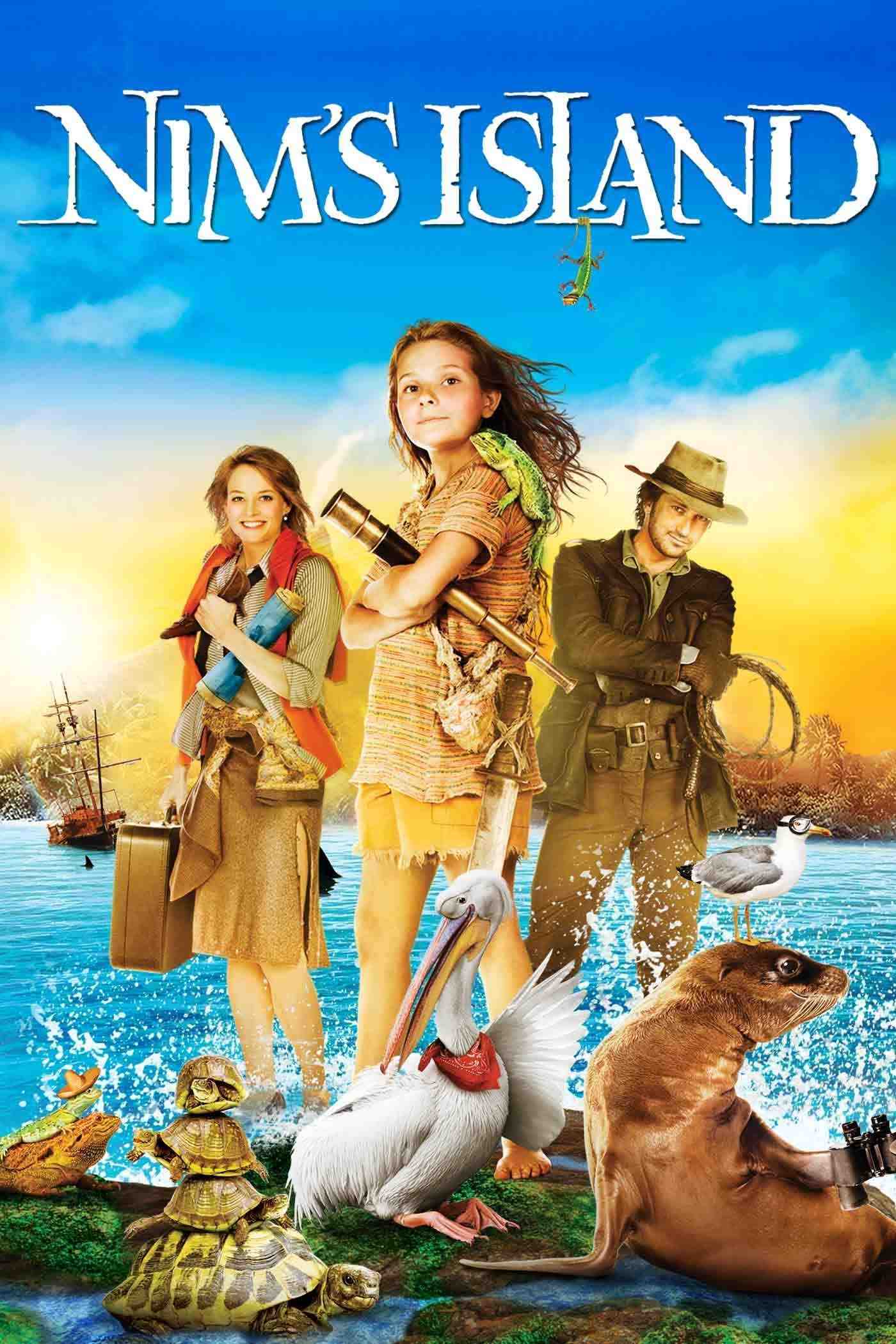 Poster chính thức của phim Phim Phiêu Lưu, Phim Hài "Thế Giới Kỳ Ảo Của Nim" (Nim's Island - 2008), với sự tham gia của diễn viên Abigail Breslin và Jodie Foster.