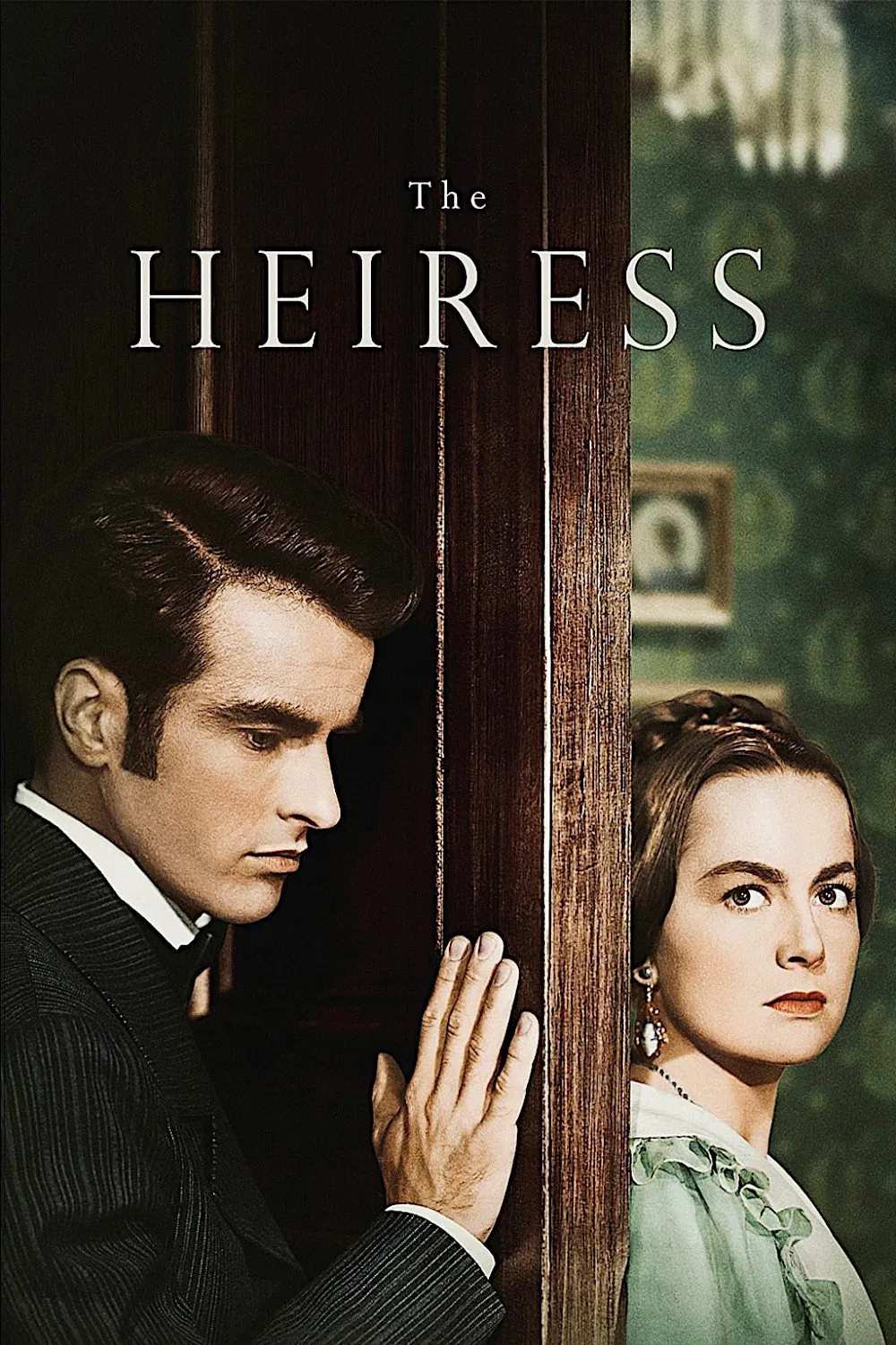 Poster chính thức của phim Phim Tâm Lý, Phim Tình Cảm "The Heiress" (The Heiress - 1949), với sự tham gia của diễn viên Olivia de Havilland và Montgomery Clift.
