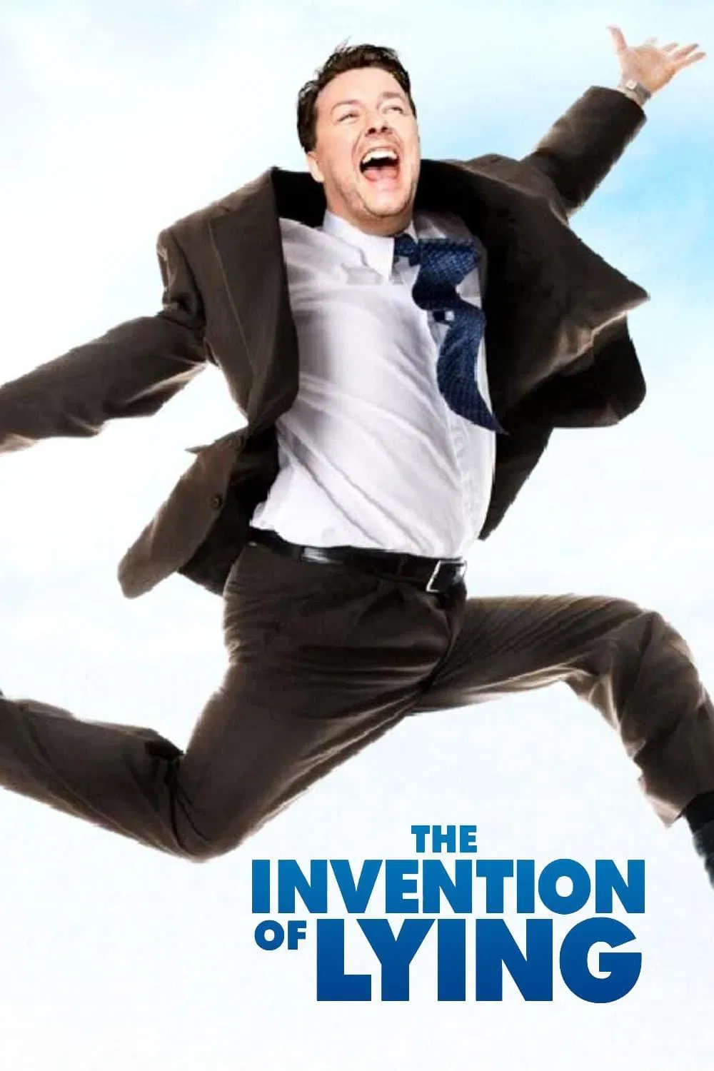 Poster chính thức của phim Phim Hài, Phim Giả Tượng "The Invention of Lying" (The Invention of Lying - 2009), với sự tham gia của diễn viên Ricky Gervais và Jennifer Garner.