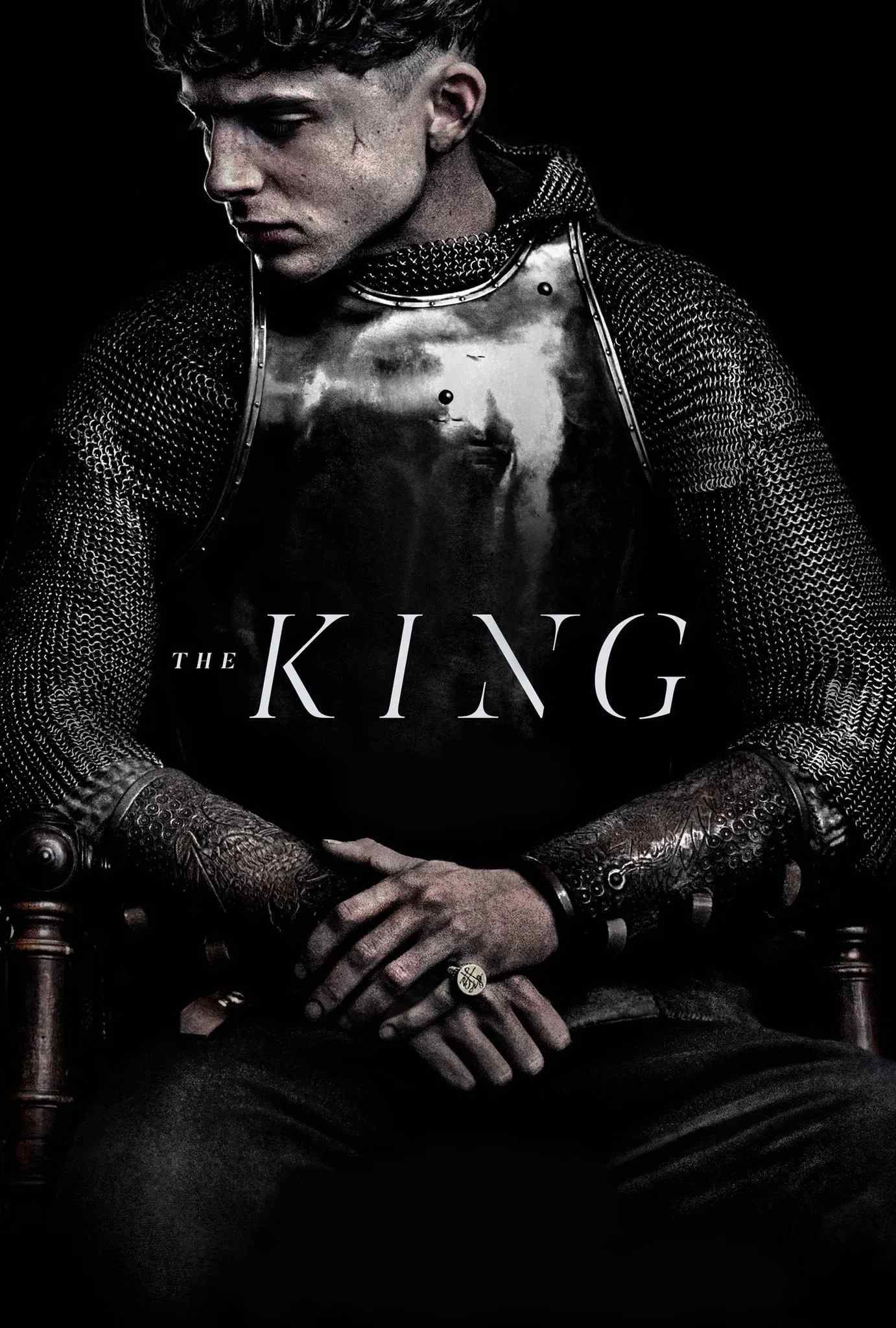 Poster chính thức của phim Phim Tâm Lý, Phim Lịch Sử "The King" (The King - 2019), với sự tham gia của diễn viên Timothée Chalamet và Joel Edgerton.
