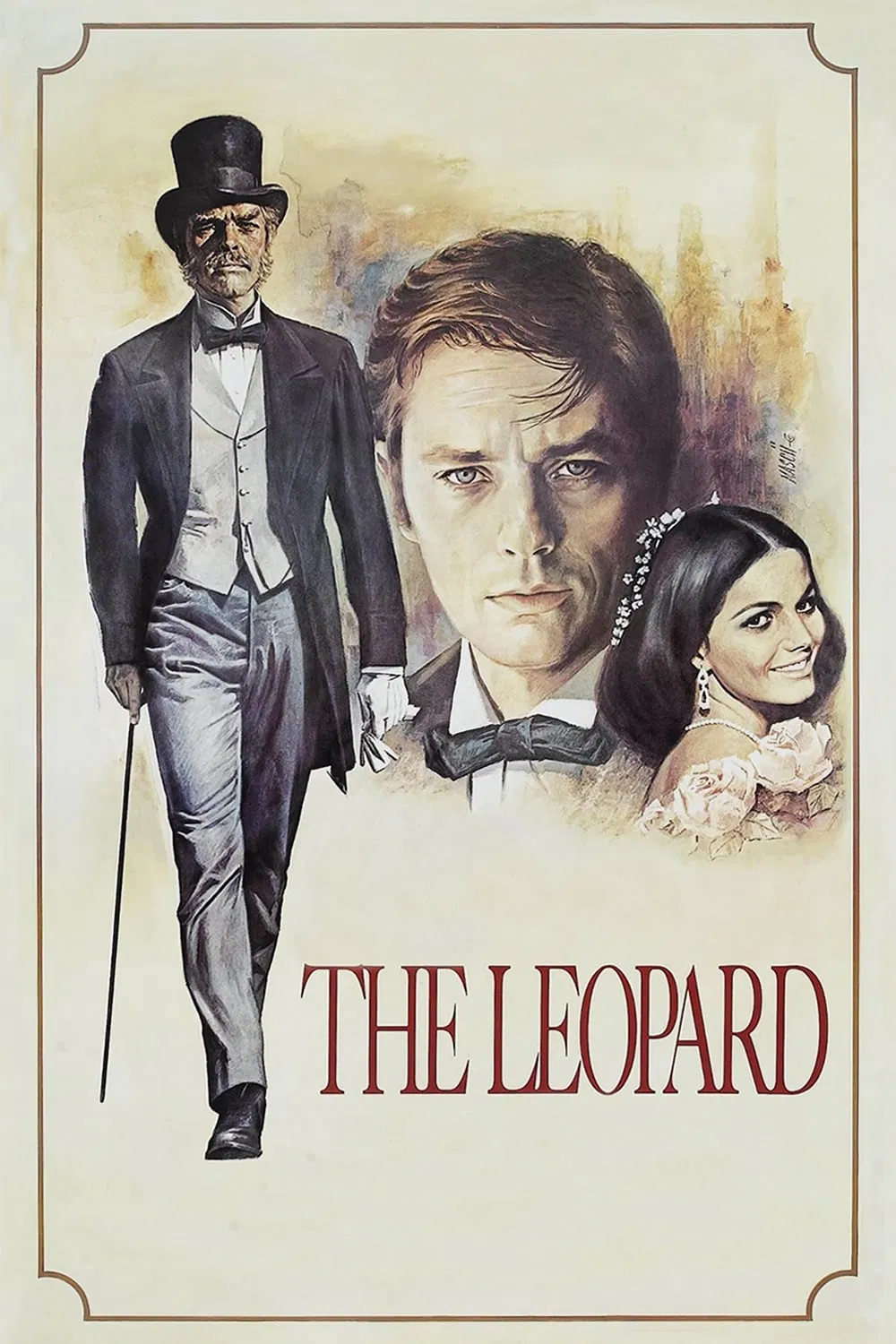 Poster chính thức của phim Phim Tâm Lý "The Leopard" (The Leopard - 1963), với sự tham gia của diễn viên Burt Lancaster và Claudia Cardinale.