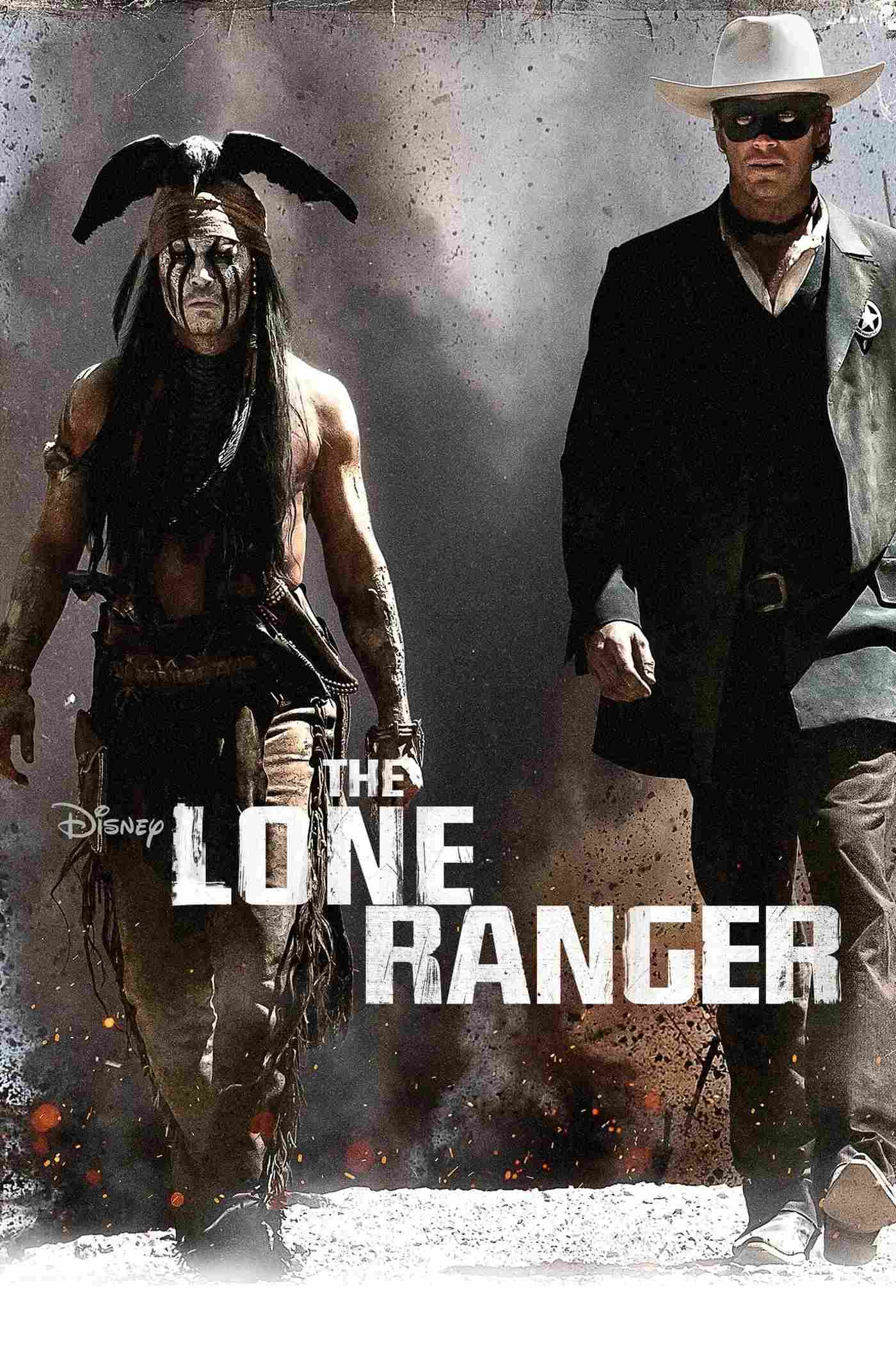 Poster chính thức của phim Phim Hành Động, Phim Phiêu Lưu "The Lone Ranger" (The Lone Ranger - 2013), với sự tham gia của diễn viên Johnny Depp và Armie Hammer.