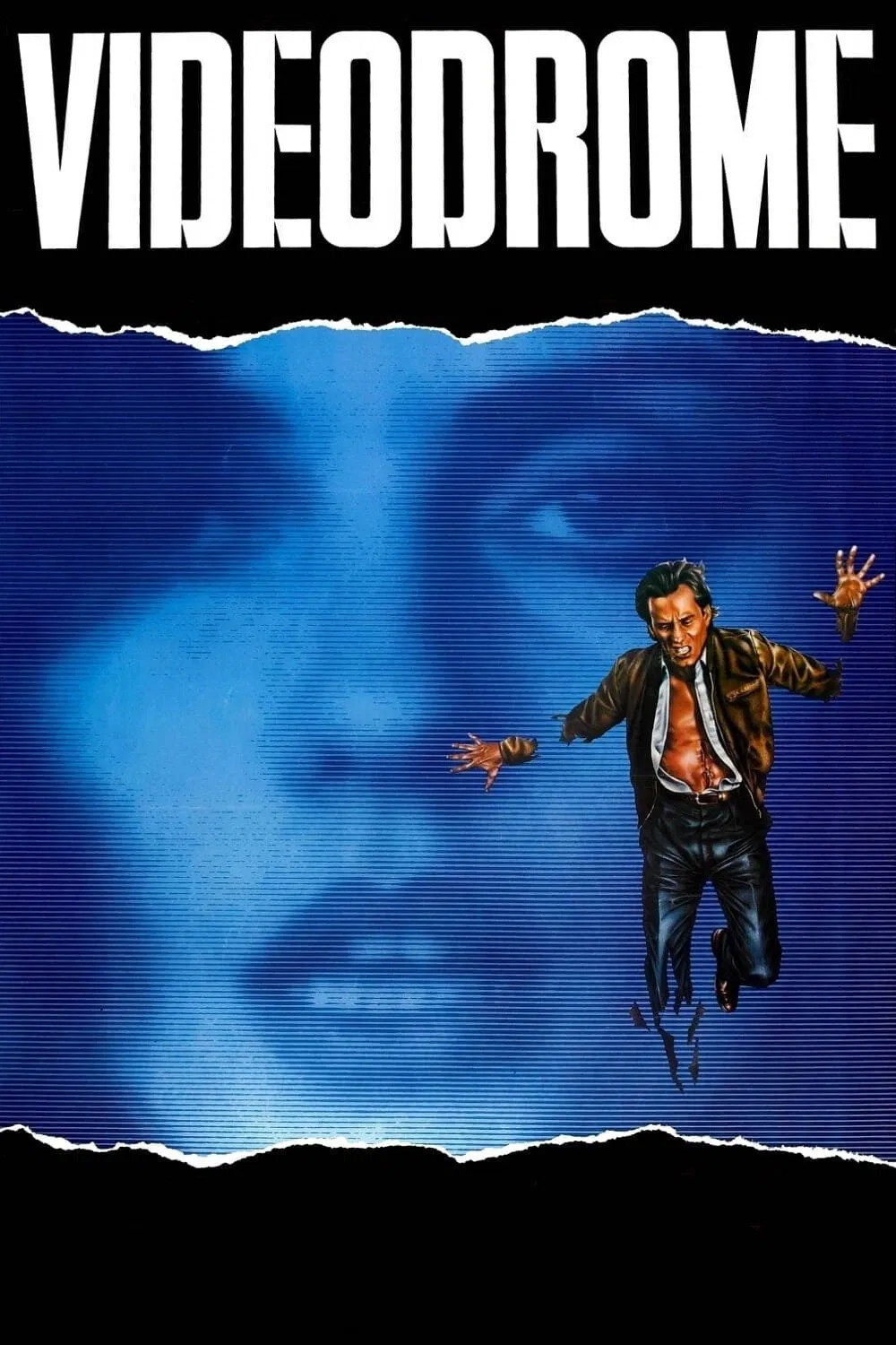 Poster chính thức của phim Phim Kinh Dị, Phim Viễn Tưởng "Thế Lực Đen Tối" (Videodrome - 1983), với sự tham gia của diễn viên James Woods và Debbie Harry.