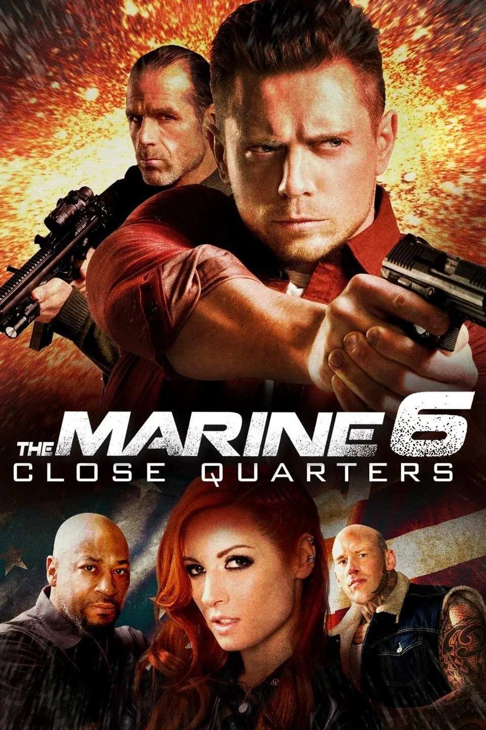 Poster chính thức của phim Phim Hành Động "The Marine 6: Close Quarters" (The Marine 6: Close Quarters - 2018), với sự tham gia của diễn viên Mike Mizanin và Michael Hickenbottom.