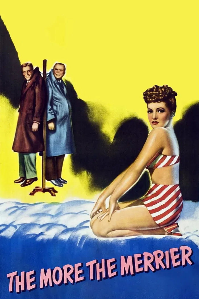 Poster chính thức của phim Phim Hài, Phim Tình Cảm "The More the Merrier" (The More the Merrier - 1943), với sự tham gia của diễn viên Jean Arthur và Joel McCrea.