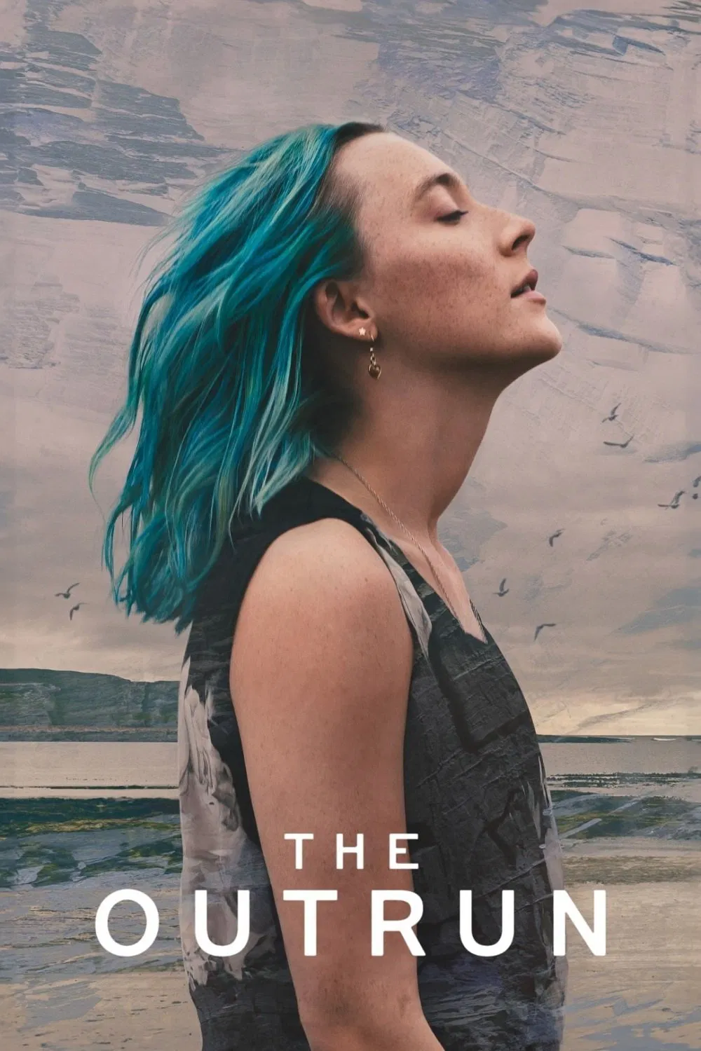 Poster chính thức của phim Phim Tâm Lý "The Outrun" (The Outrun - 2024), với sự tham gia của diễn viên Saoirse Ronan và Paapa Essiedu.