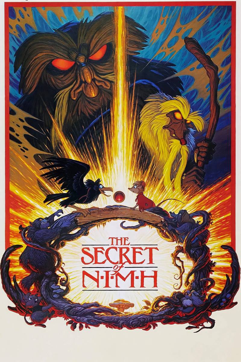 Poster chính thức của phim Phim Gia Đình, Phim Hoạt Hình "The Secret of NIMH" (The Secret of NIMH - 1982), với sự tham gia của diễn viên Elizabeth Hartman và Derek Jacobi.