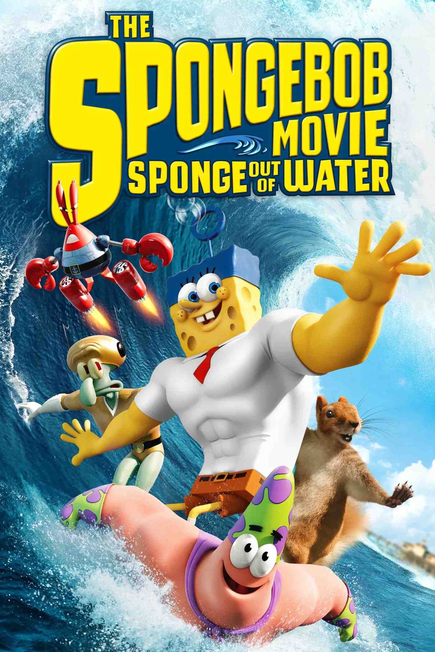 Poster chính thức của phim Phim Gia Đình, Phim Hài "The SpongeBob Movie: Sponge Out of Water" (The SpongeBob Movie: Sponge Out of Water - 2015), với sự tham gia của diễn viên Tom Kenny và Bill Fagerbakke.