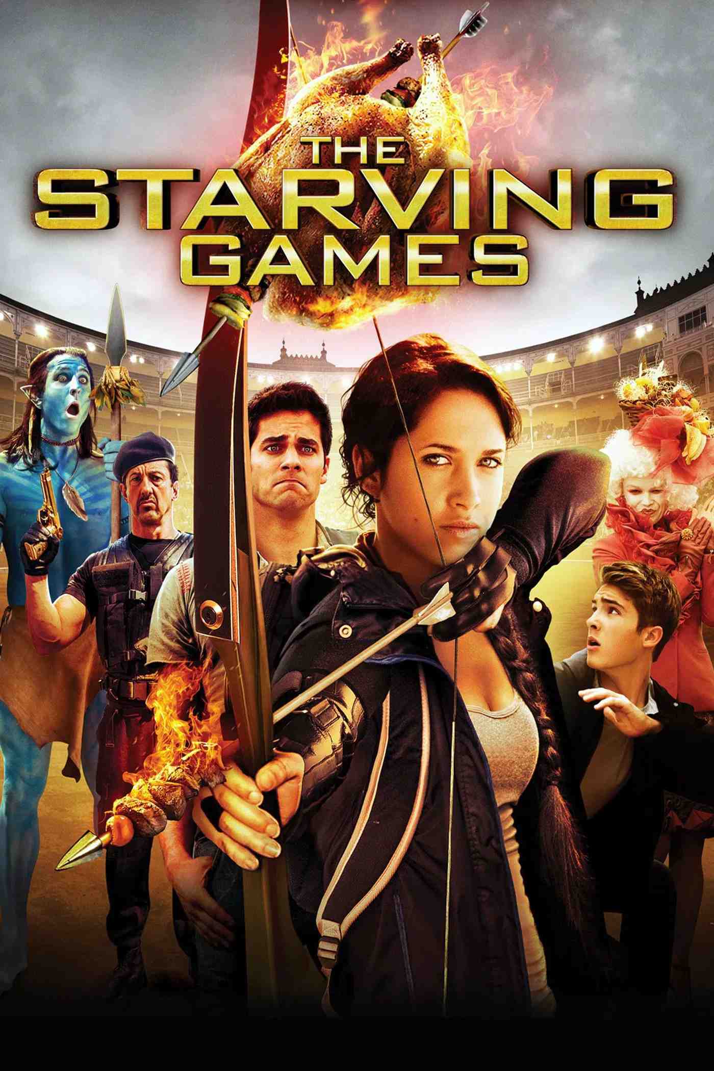 Poster chính thức của phim Phim Hài "The Starving Games" (The Starving Games - 2013), với sự tham gia của diễn viên Maiara Walsh và Cody Christian.
