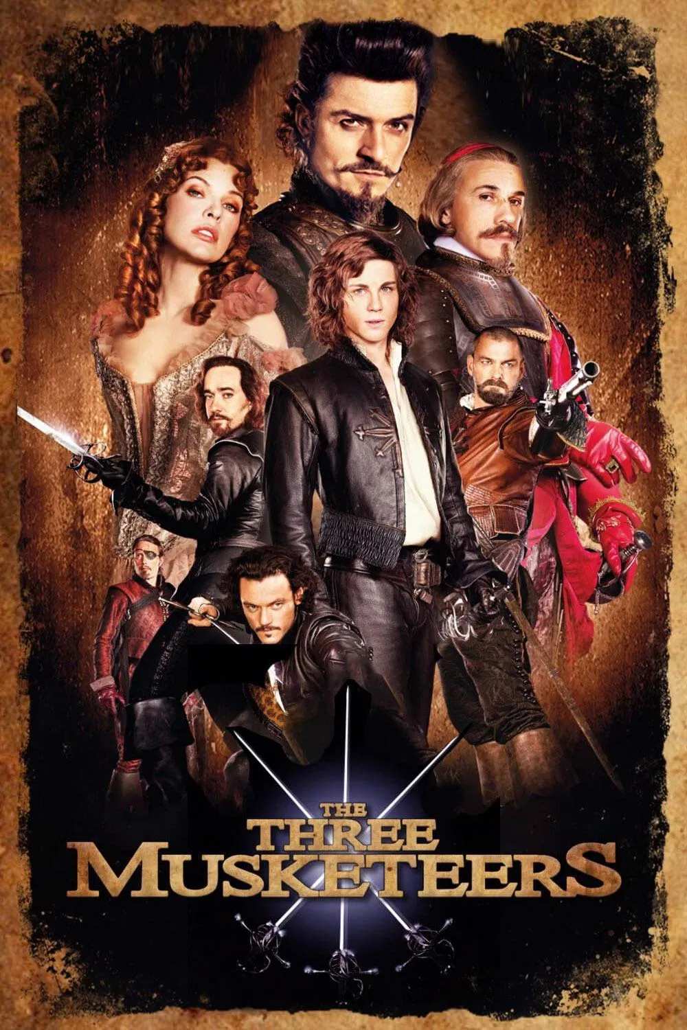 Poster chính thức của phim Phim Phiêu Lưu, Phim Hành Động "The Three Musketeers" (The Three Musketeers - 2011), với sự tham gia của diễn viên Logan Lerman và Milla Jovovich.