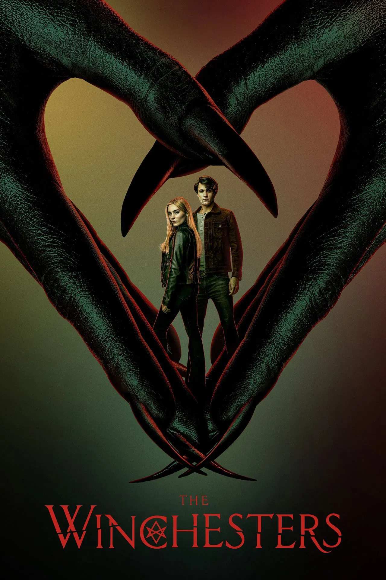Poster chính thức của phim Phim Hành Động & Phiêu Lưu, Phim Viễn Tưởng & Giả Tưởng "The Winchesters" (The Winchesters - 2022), với sự tham gia của diễn viên Meg Donnelly và Drake Rodger.