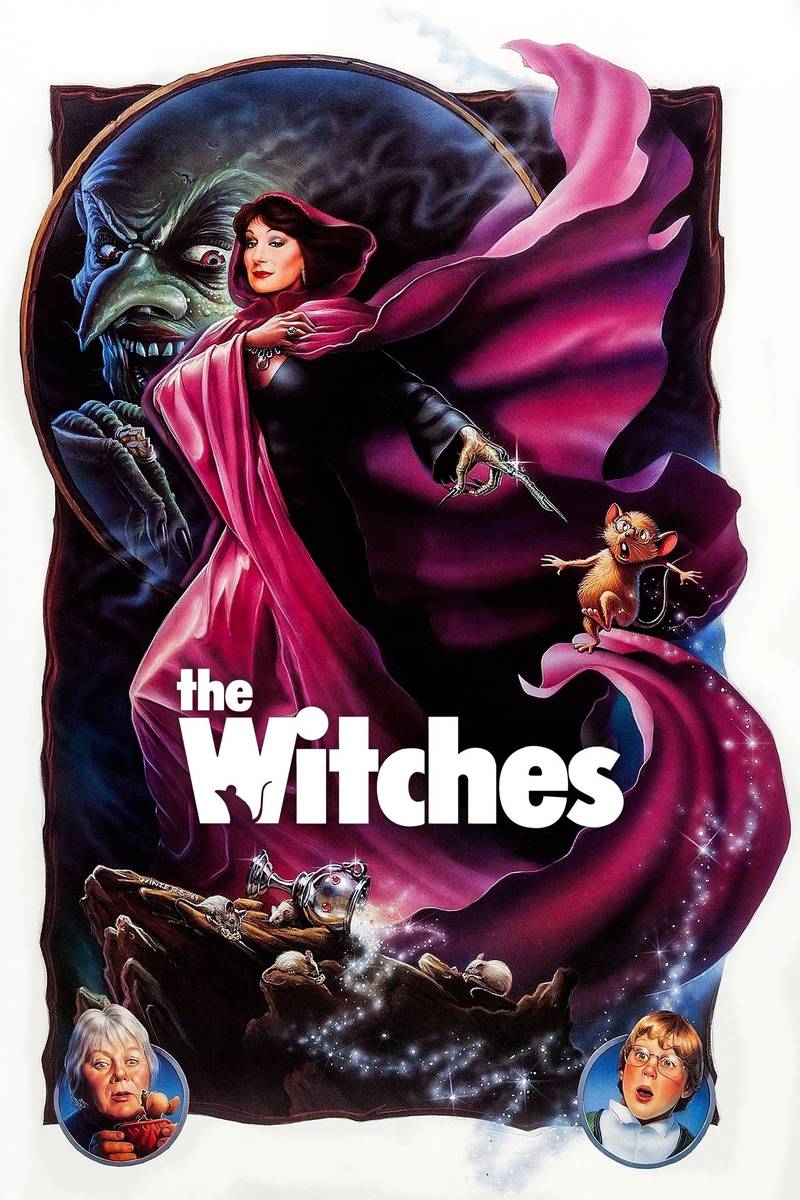 Poster chính thức của phim Phim Giả Tượng, Phim Gia Đình "The Witches" (The Witches - 1990), với sự tham gia của diễn viên Jasen Fisher và Mai Zetterling.