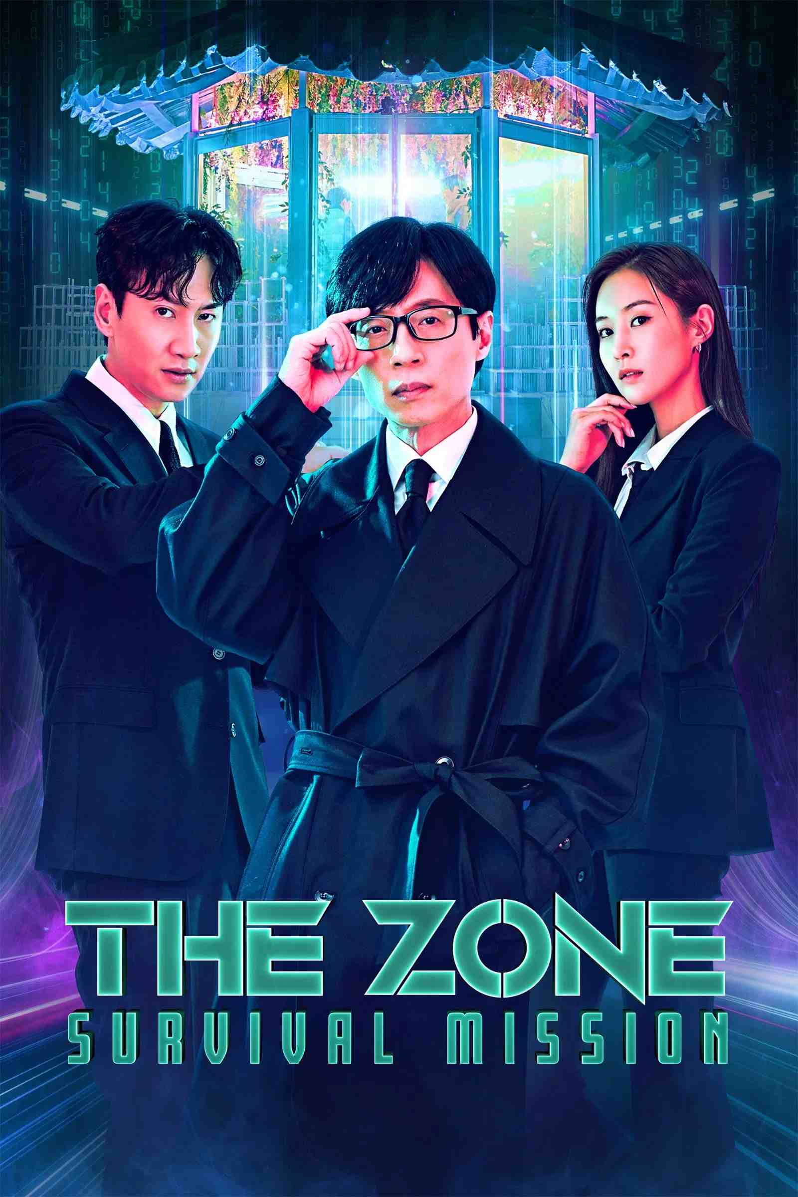 Poster chính thức của phim Truyền Hình Thực Tế, Phim Hài "The Zone: Endure To Survive" (The Zone: Survival Mission - 2022), với sự tham gia của diễn viên Yoo Jae-suk và Kwon Yu-ri.