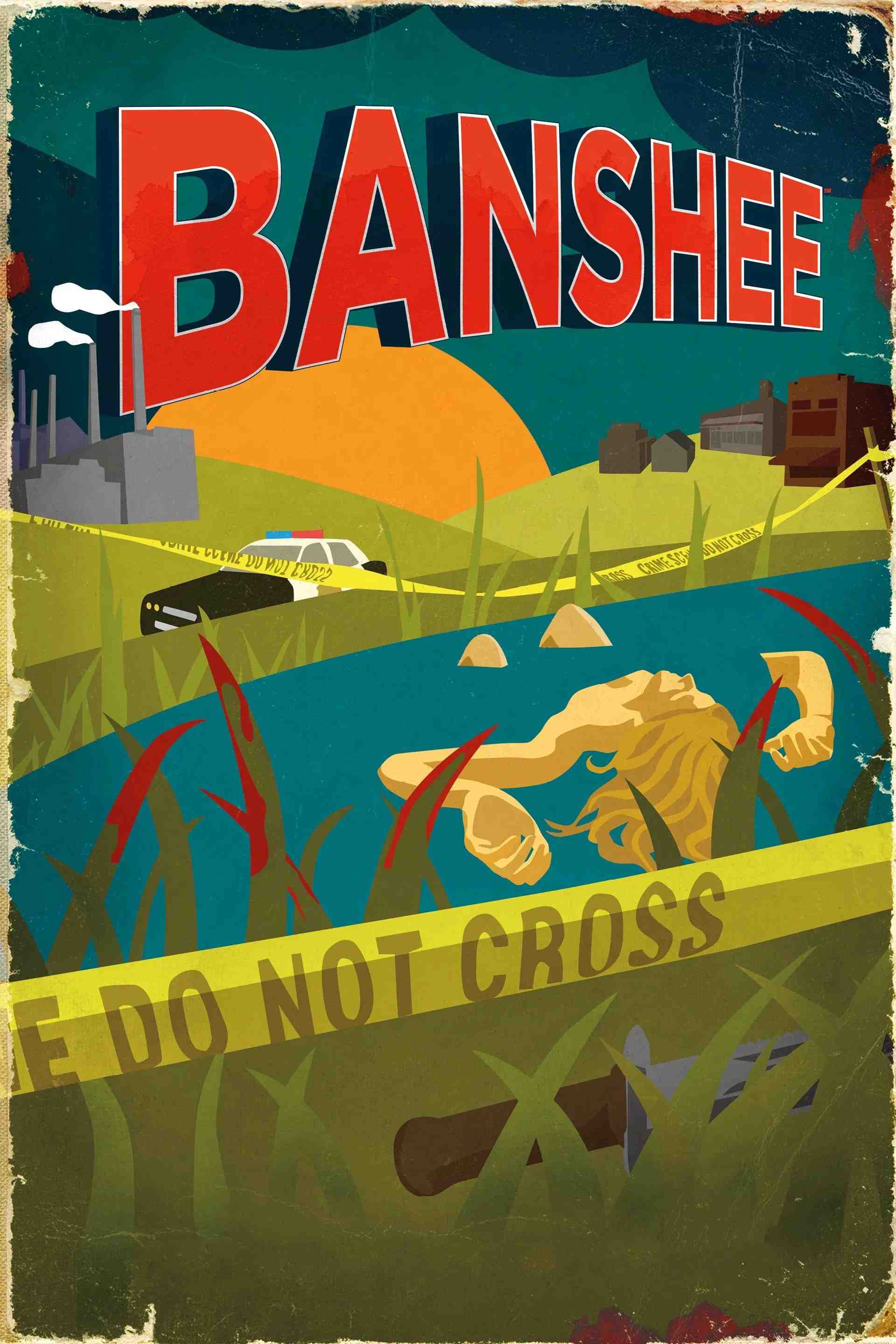 Poster chính thức của phim Phim Hình Sự, Phim Tâm Lý "Thị Trấn Banshee (Phần 3)" (Banshee - 2013), với sự tham gia của diễn viên Antony Starr và Ivana Miličević.