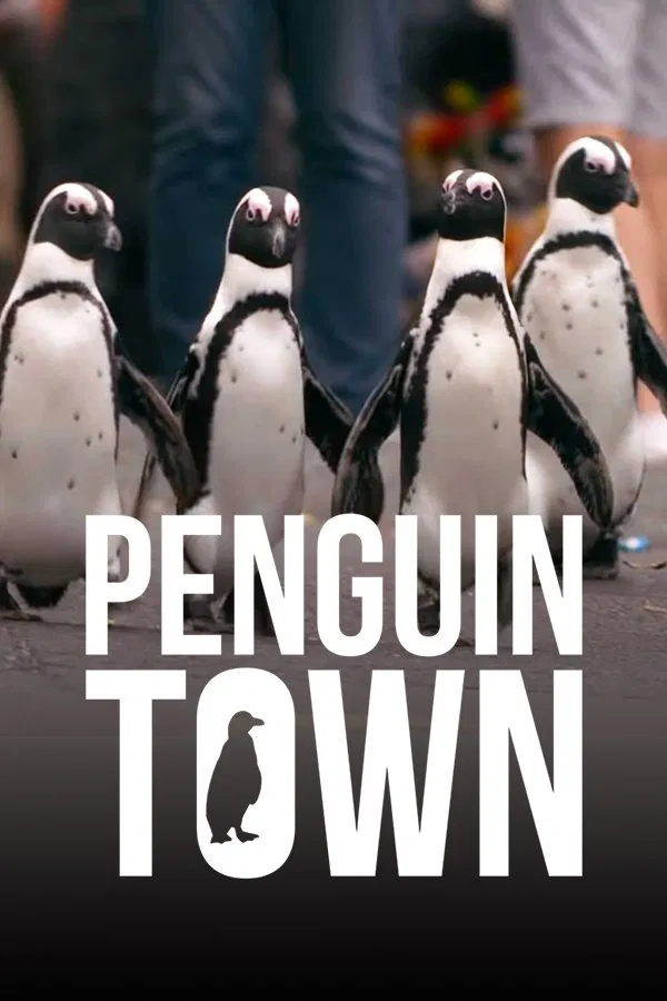 Poster chính thức của phim Phim Tài Liệu, Phim Thiếu Nhi "Thị trấn cánh cụt" (Penguin Town - 2021), với sự tham gia của diễn viên Patton Oswalt.