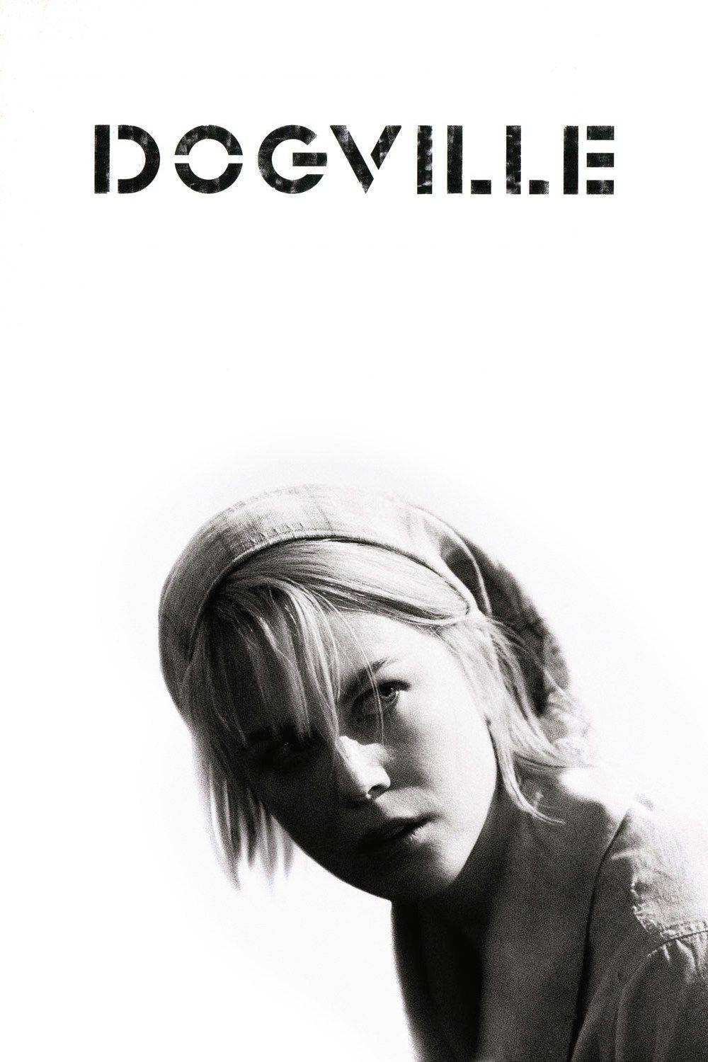 Poster chính thức của phim Phim Hình Sự, Phim Tâm Lý "Thị Trấn Dogville" (Dogville - 2003), với sự tham gia của diễn viên Nicole Kidman và Paul Bettany.