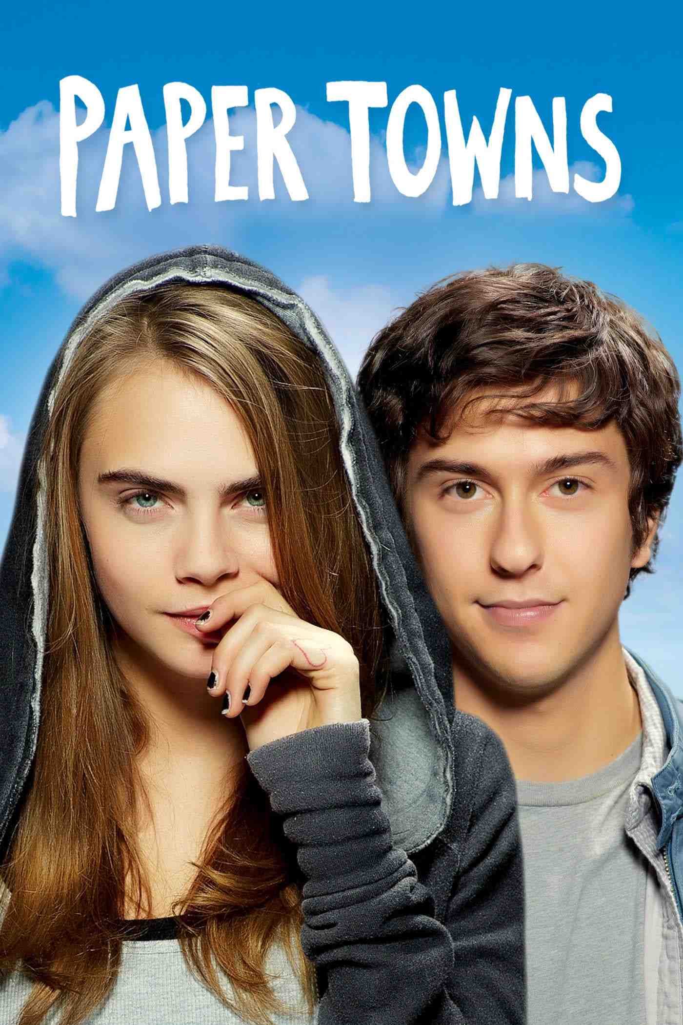 Poster chính thức của phim Phim Bí Ẩn, Phim Tâm Lý "Thị Trấn Paper" (Paper Towns - 2015), với sự tham gia của diễn viên Nat Wolff và Cara Delevingne.