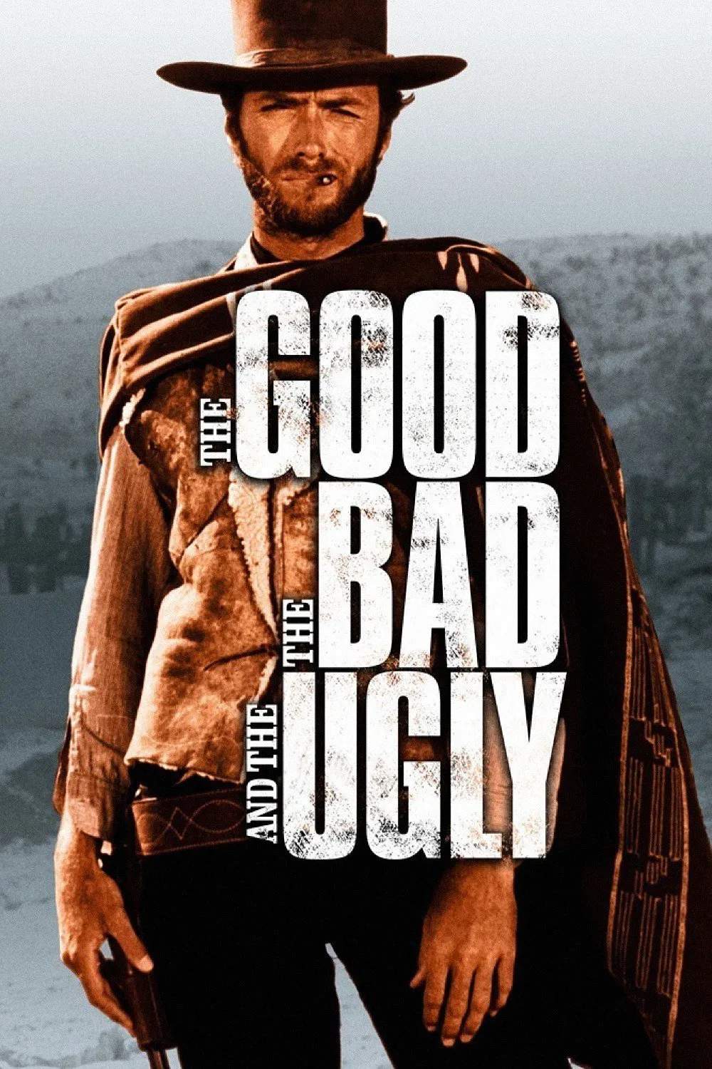 Poster chính thức của phim Phim Miền Tây "Thiện, Ác, Tà" (The Good, the Bad and the Ugly - 1966), với sự tham gia của diễn viên Clint Eastwood và Eli Wallach.