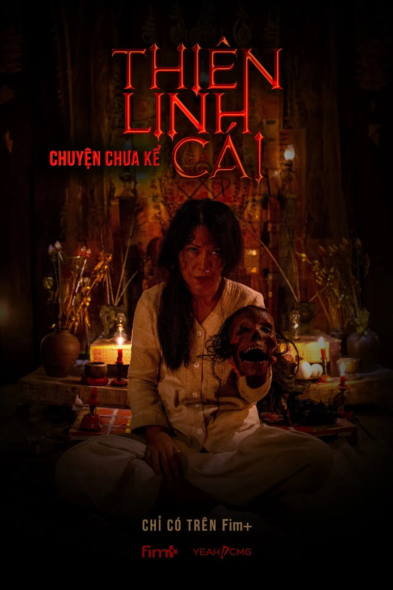 Poster chính thức của phim Phim Kinh Dị, Phim Bí Ẩn "Thiên Linh Cái: Chuyện Chưa Kể" (Kumathong: The Untold Story - 2019), với sự tham gia của diễn viên Ngô Quang Tuấn và Hoàng Yến Chibi.