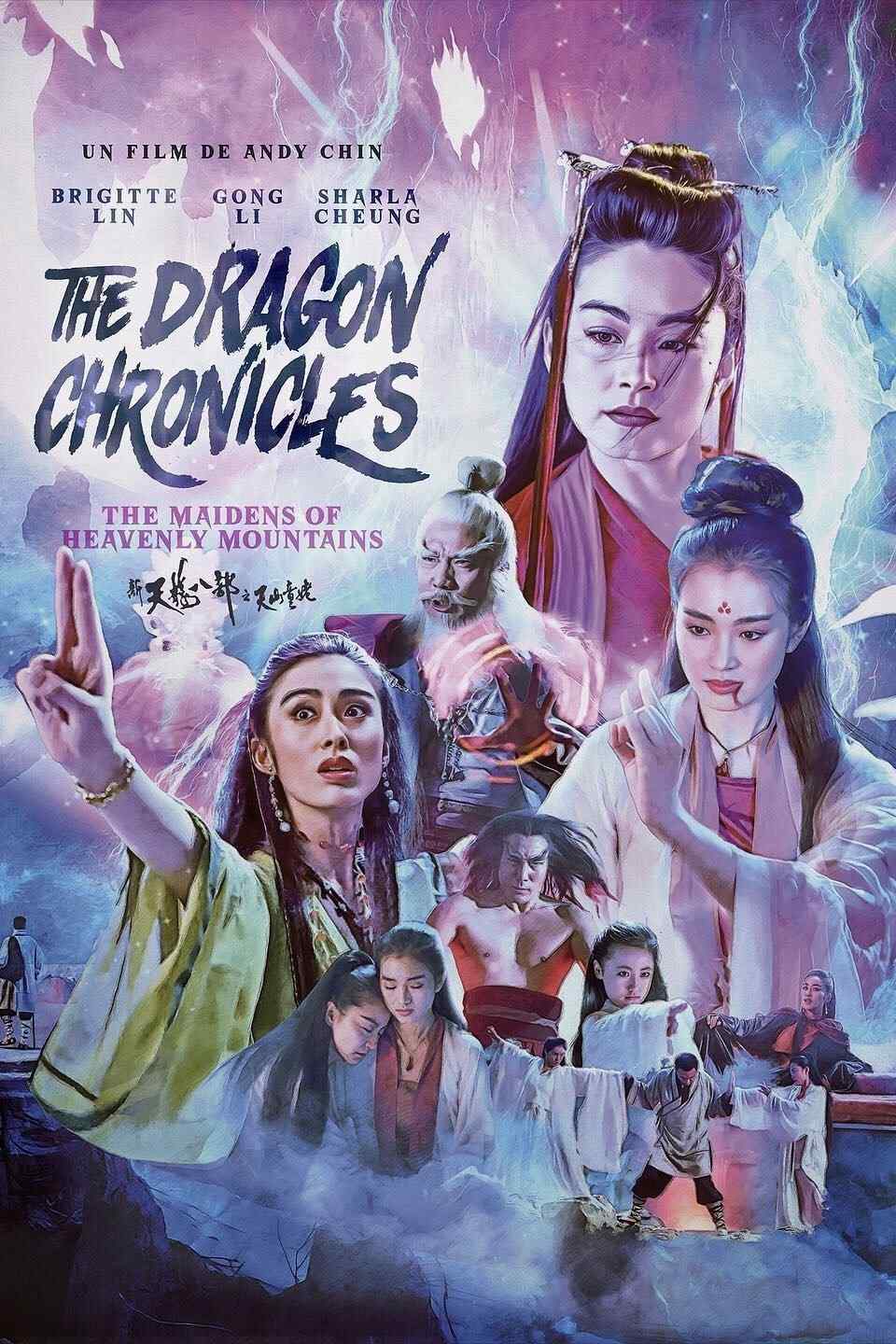 Poster chính thức của phim Phim Hành Động, Phim Giả Tượng "Thiên Long Bát Bộ: Thiên Sơn Đồng Lão" (The Maidens of Heavenly Mountains - 1994), với sự tham gia của diễn viên Lâm Thanh Hà và Củng Lợi.