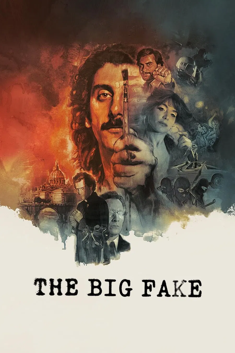 Poster chính thức của phim Phim Hình Sự, Phim Tâm Lý "Thiên Tài Làm Giả" (The Big Fake - 2025), với sự tham gia của diễn viên Pietro Castellitto và Giulia Michelini.