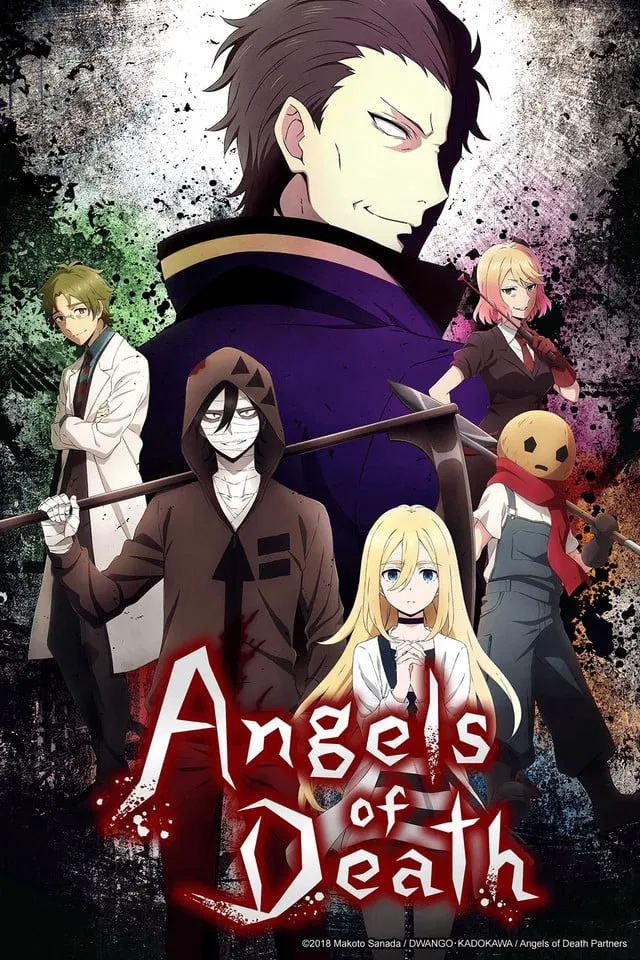 Poster chính thức của phim Phim Hành Động & Phiêu Lưu, Phim Hoạt Hình "Thiên thần chết chóc" (Angels of Death - 2018), với sự tham gia của diễn viên Haruka Chisuga và Nobuhiko Okamoto.