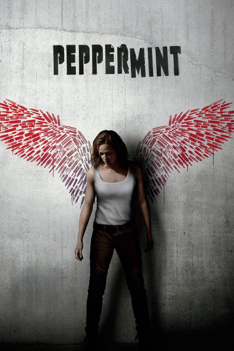 Poster chính thức của phim Phim Hành Động, Phim Giật Gân "Thiên Thần Công Lý" (Peppermint - 2018), với sự tham gia của diễn viên Jennifer Garner và John Gallagher Jr.