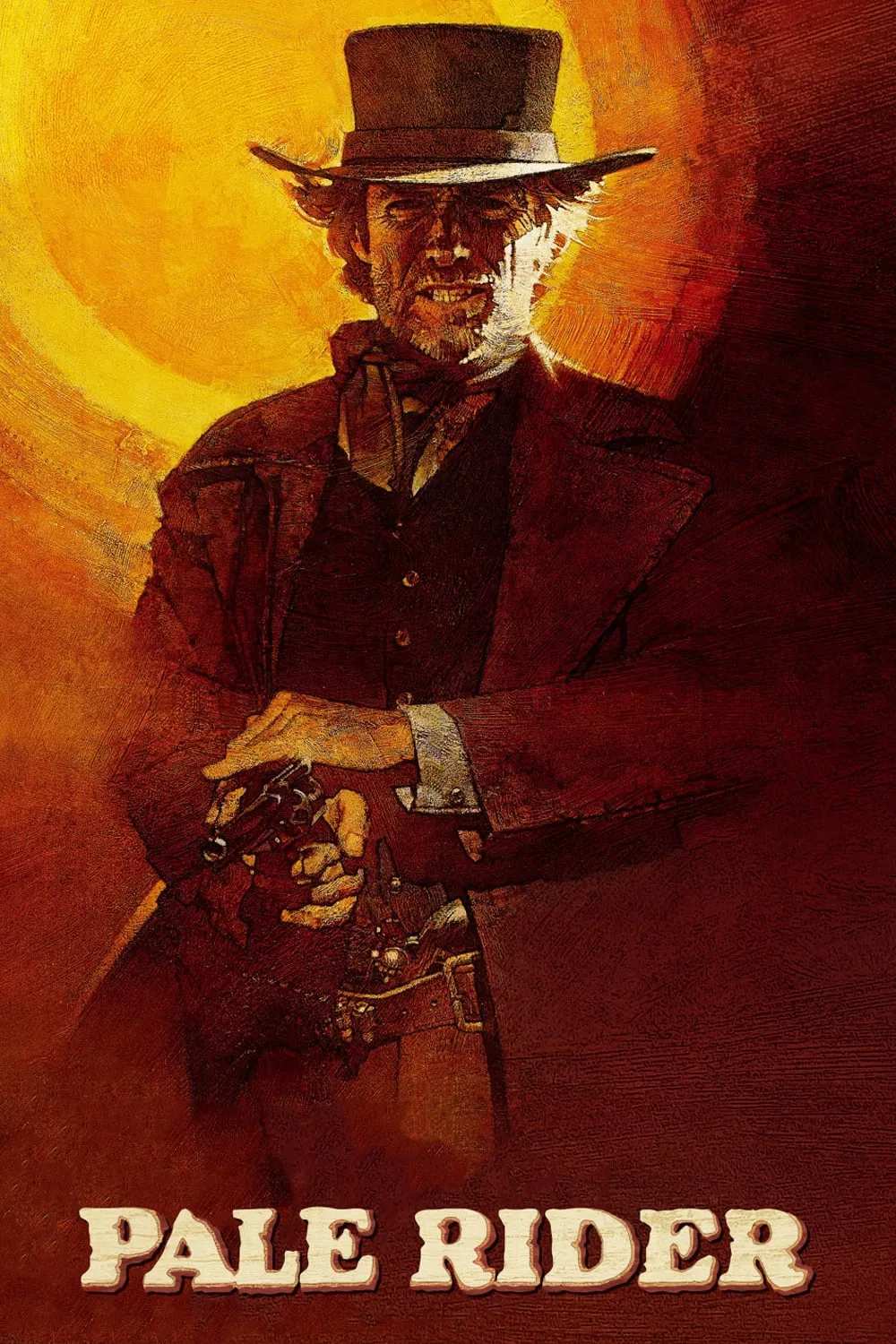 Poster chính thức của phim Phim Miền Tây, Phim Tâm Lý "Thiên Thần Trừng Phạt" (Pale Rider - 1985), với sự tham gia của diễn viên Clint Eastwood và Michael Moriarty.