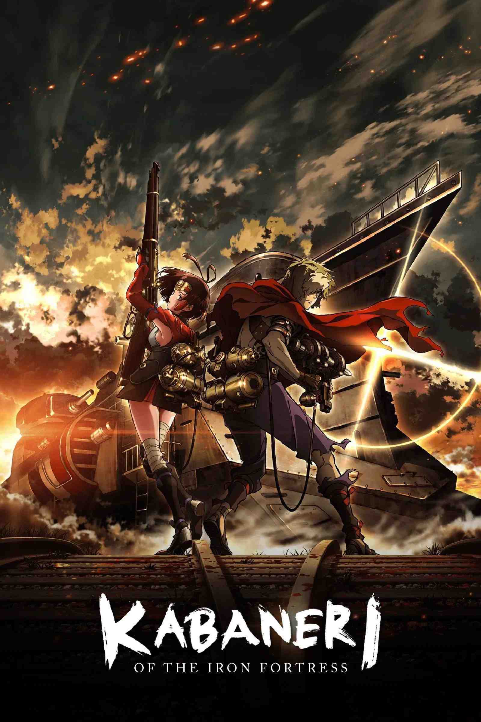 Poster chính thức của phim Phim Hoạt Hình, Phim Tâm Lý "Thiết Giáp Chi Thành" (Kabaneri of the Iron Fortress - 2016), với sự tham gia của diễn viên Sayaka Senbongi và Tasuku Hatanaka.