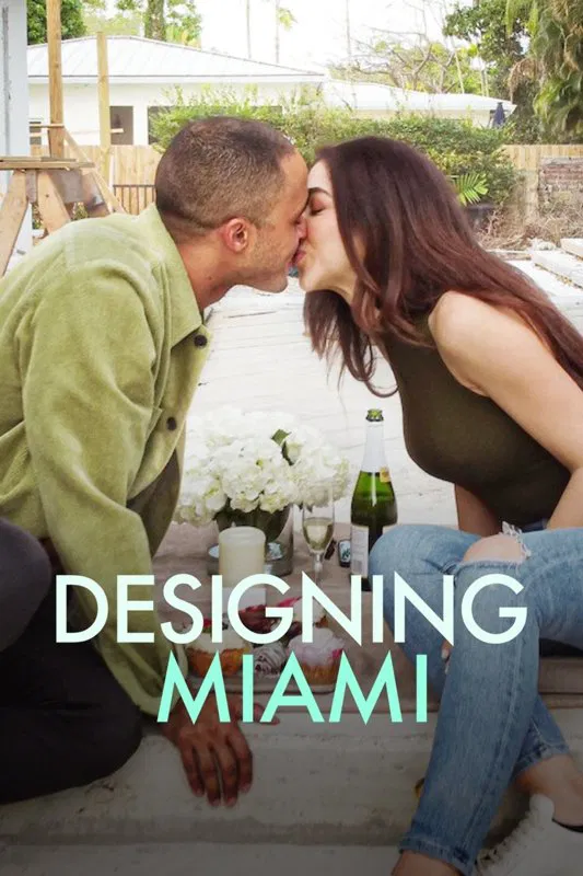 Poster chính thức của phim Truyền Hình Thực Tế "Thiết Kế Miami" (Designing Miami - 2022), với sự tham gia của diễn viên Eilyn Jimenez và Ray Jimenez.