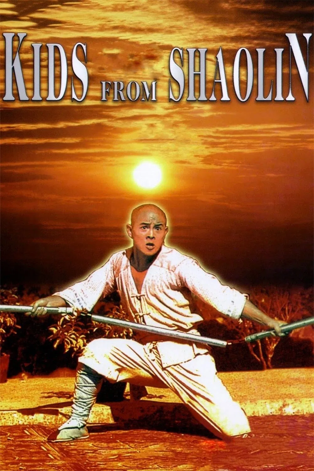 Poster chính thức của phim Phim Hành Động, Phim Hài "Thiếu Lâm Tự 2: Thiếu Lâm Tiểu Tử" (Kids from Shaolin - 1984), với sự tham gia của diễn viên Lý Liên Kiệt và Huang Qiuyan.