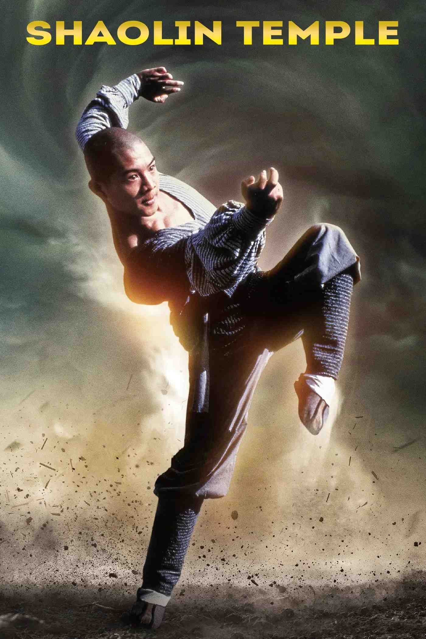 Poster chính thức của phim Phim Hành Động "Thiếu Lâm Tự" (Shaolin Temple - 1982), với sự tham gia của diễn viên Lý Liên Kiệt và Yu Hai.