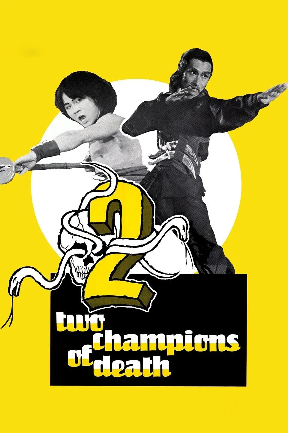 Poster chính thức của phim Phim Hành Động, Phim Tâm Lý "Thiếu Lâm Và Võ Đang" (Two Champions of Shaolin - 1980), với sự tham gia của diễn viên Chiang Sheng và La Mãng.