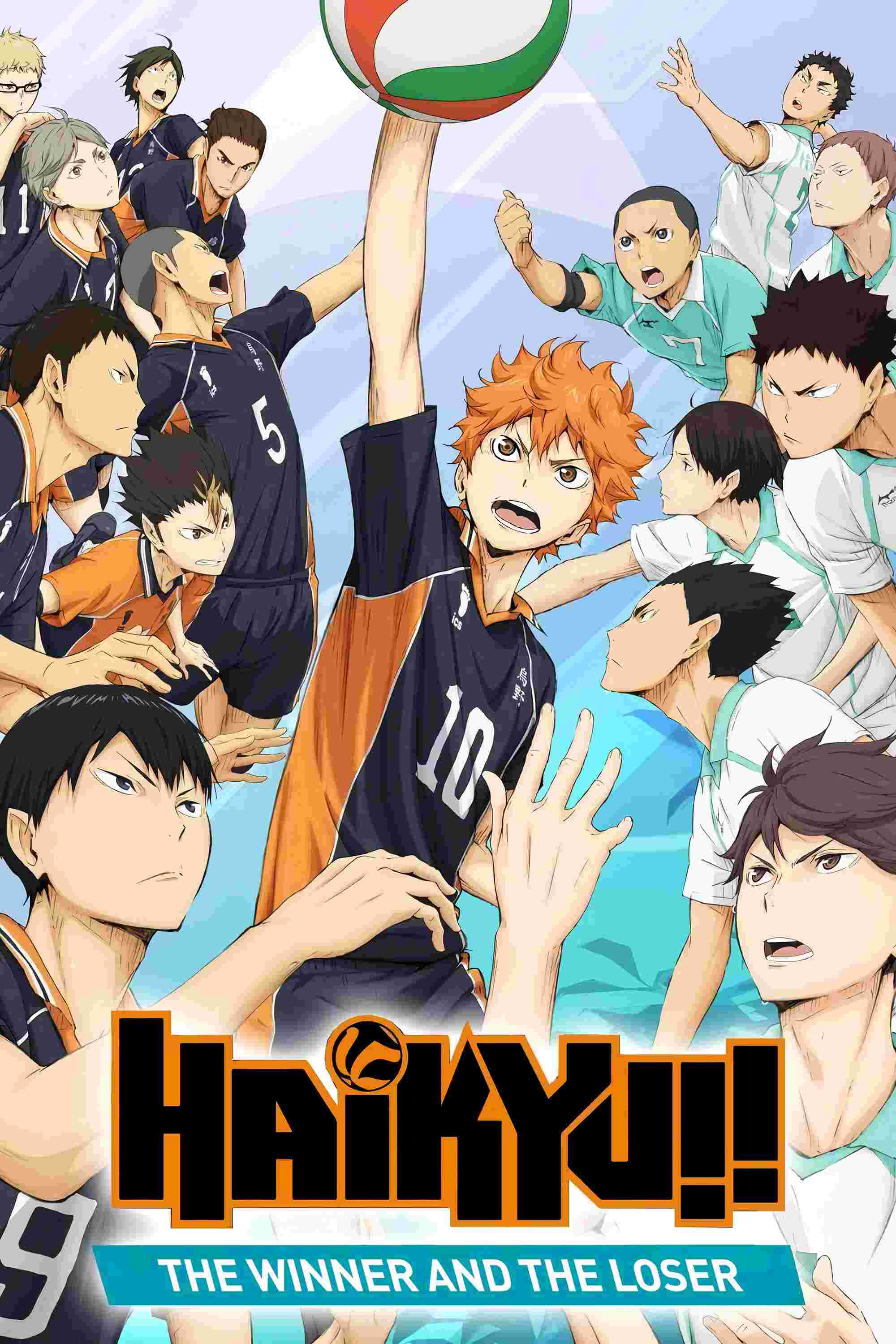 Poster chính thức của phim Phim Hoạt Hình "Thiếu niên bóng chuyền !! Người thắng và kẻ bại" (Haikyu!! the Movie: The Winner and the Loser - 2015), với sự tham gia của diễn viên Ayumu Murase và Kaito Ishikawa.