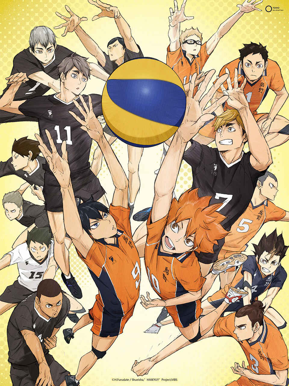 Poster chính thức của phim Phim Hoạt Hình, Phim Hài "Thiếu niên bóng chuyền !! Phần 4 Part 2" (Haikyuu!! Riku vs. Kuu - 2020), với sự tham gia của diễn viên Ayumu Murase và Takeo Otsuka.