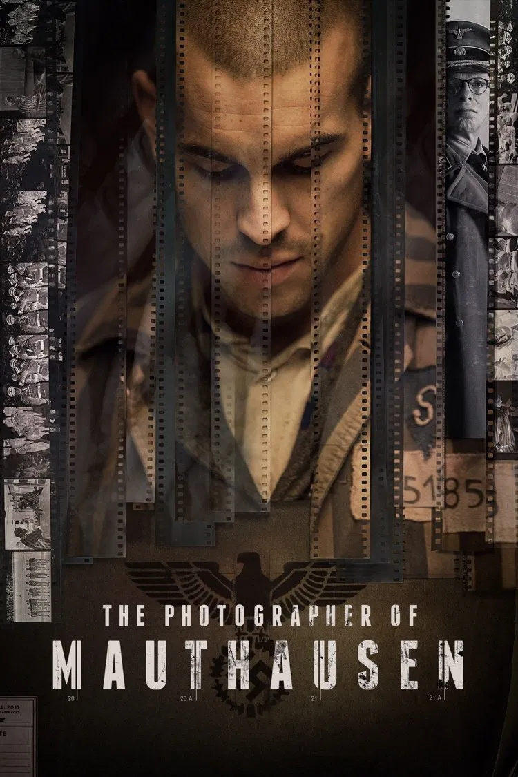 Poster chính thức của phim Phim Tâm Lý, Phim Lịch Sử "Thợ Ảnh Trại Giam" (The Photographer of Mauthausen - 2018), với sự tham gia của diễn viên Mario Casas và Richard van Weyden.