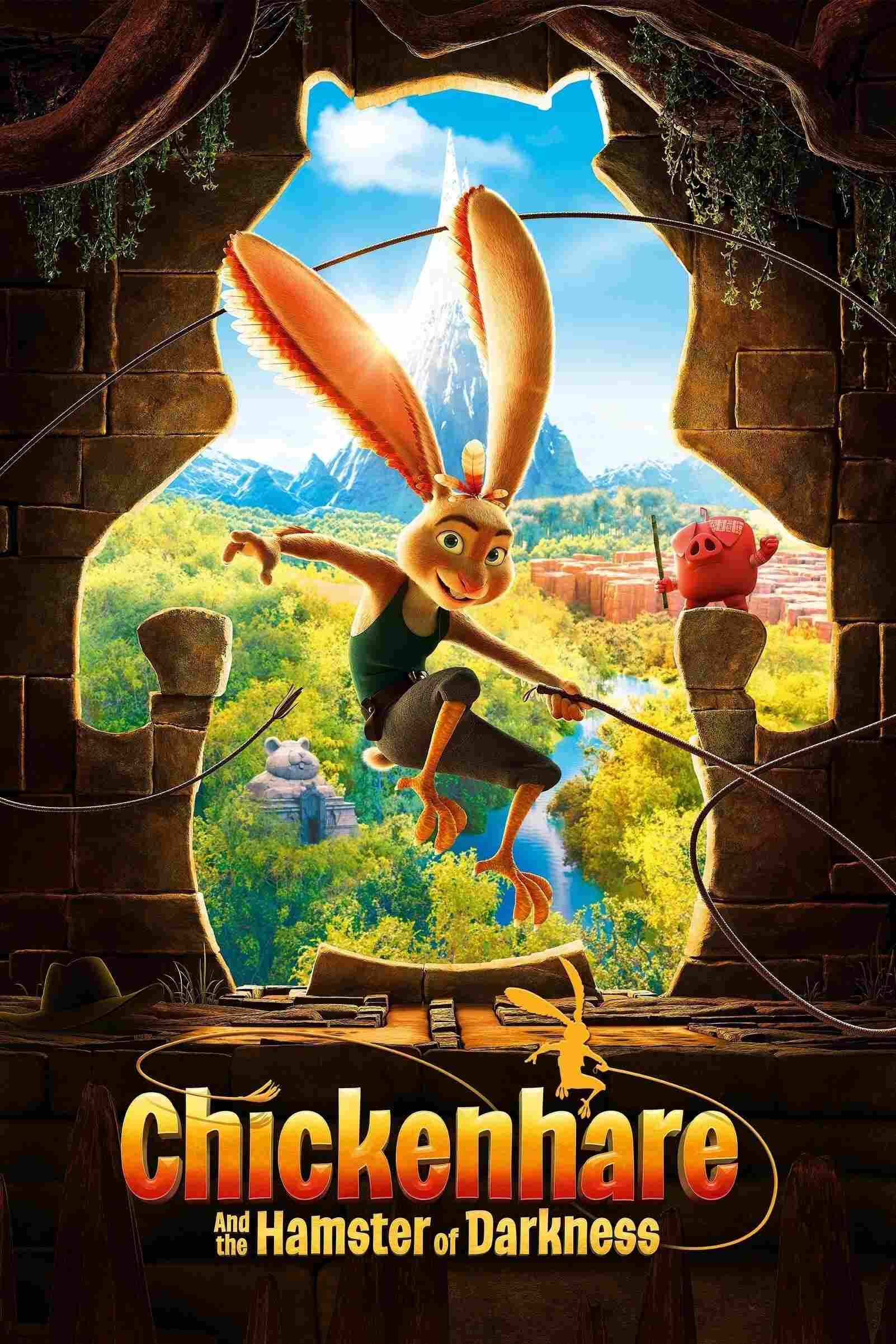 Poster chính thức của phim Phim Hoạt Hình, Phim Phiêu Lưu "Thỏ Gà Rà Kho Báu" (Chickenhare and the Hamster of Darkness - 2022), với sự tham gia của diễn viên Jordan Tartakow và Joe Ochman.