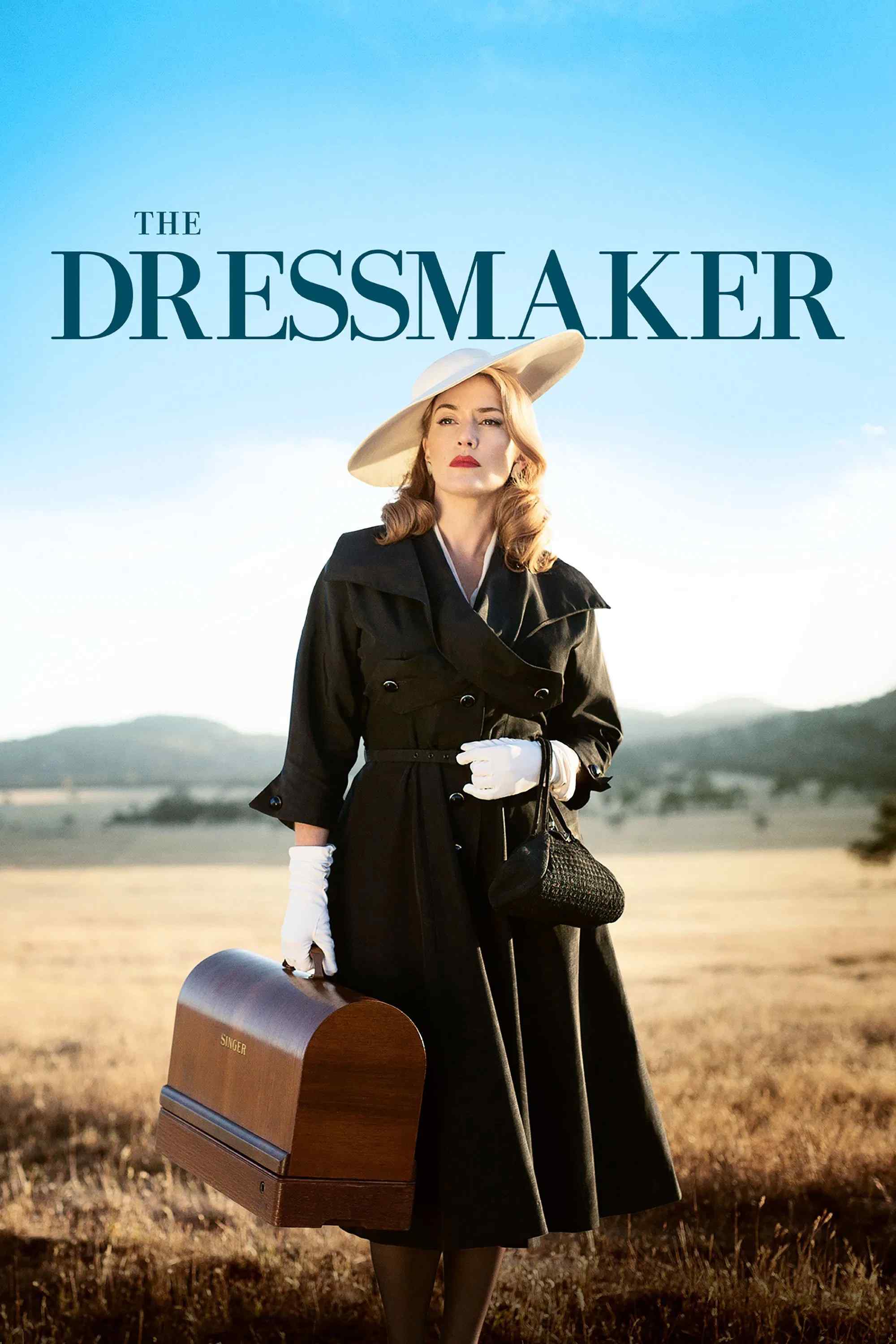 Poster chính thức của phim Phim Tâm Lý, Phim Hài "Thợ May Trả Thù" (The Dressmaker - 2015), với sự tham gia của diễn viên Kate Winslet và Liam Hemsworth.