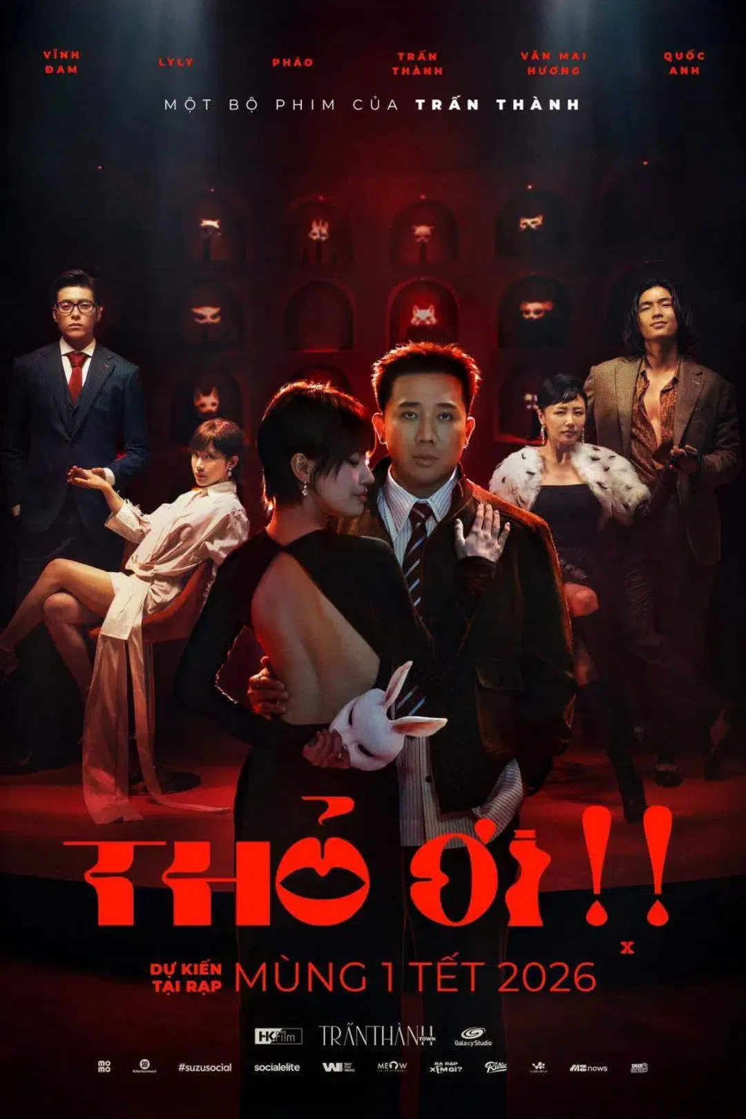 Poster chính thức của phim Phim Hài, Phim Tâm Lý "Thỏ Ơi!!" (Bunnie! - 2026), với sự tham gia của diễn viên Trấn Thành và Pháo.