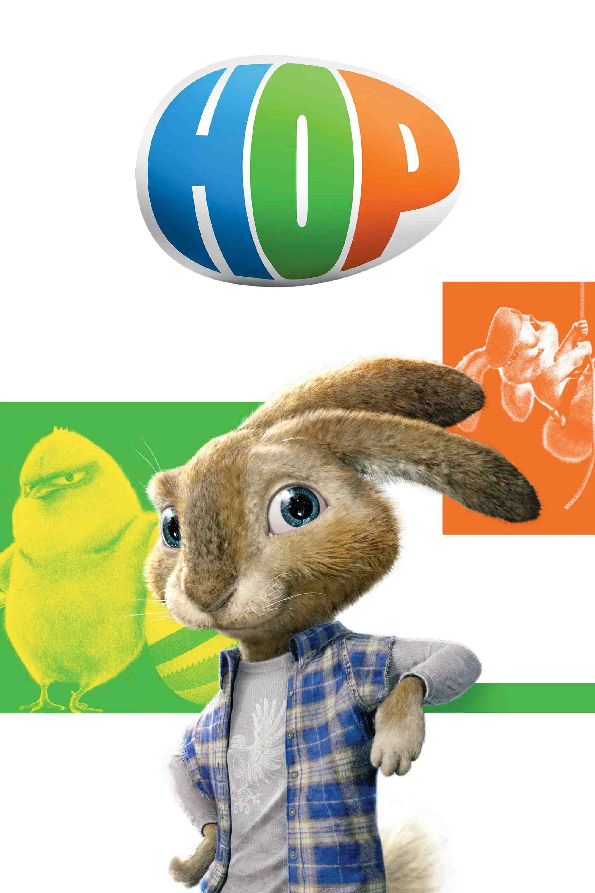 Poster chính thức của phim Phim Hoạt Hình, Phim Hài "Thỏ Phục Sinh" (Hop - 2011), với sự tham gia của diễn viên Russell Brand và James Marsden.