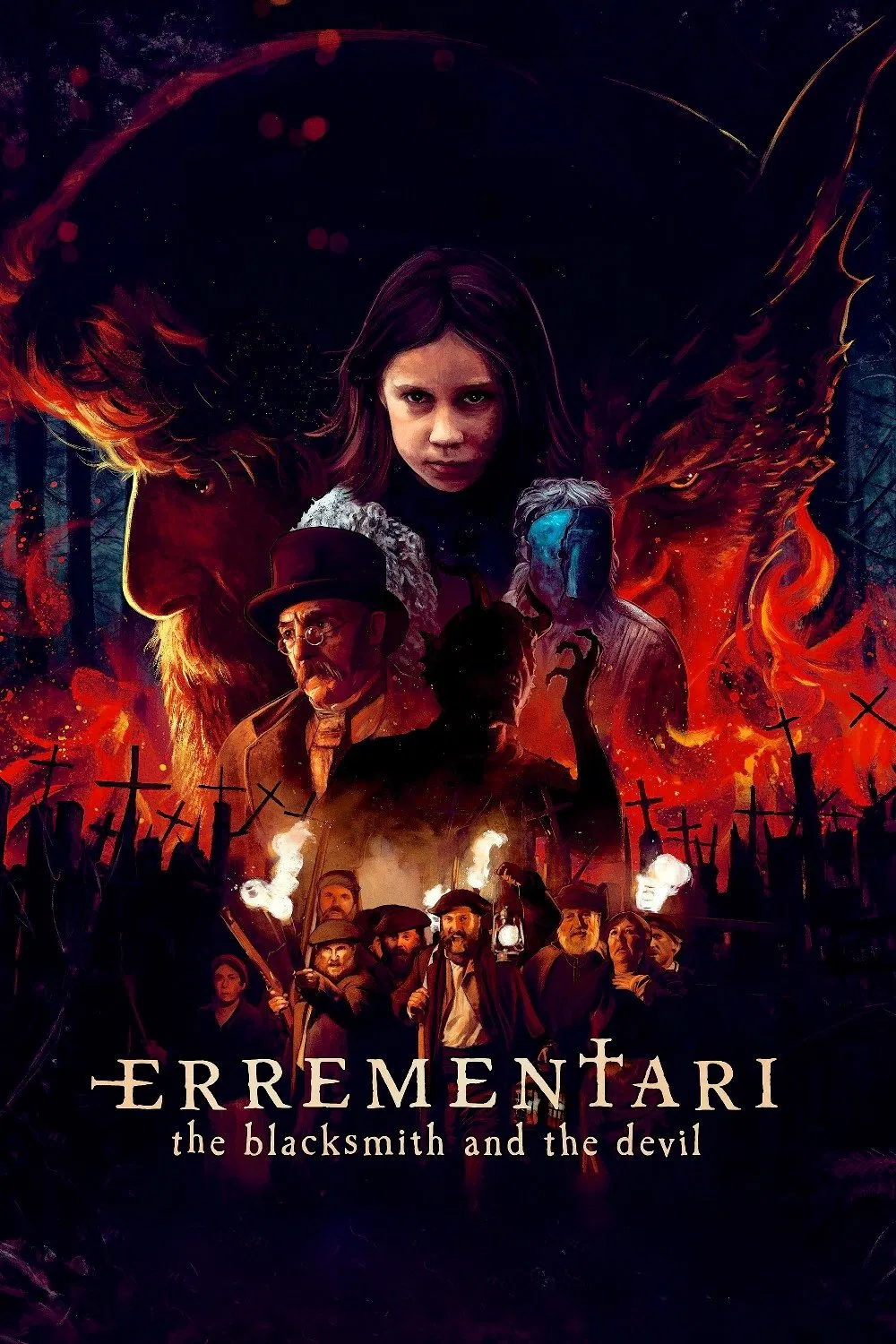 Poster chính thức của phim Phim Tâm Lý, Phim Giả Tượng "Thợ Rèn Và Ác Quỷ" (Errementari: The Blacksmith and the Devil - 2018), với sự tham gia của diễn viên Kandido Uranga và Uma Bracaglia.