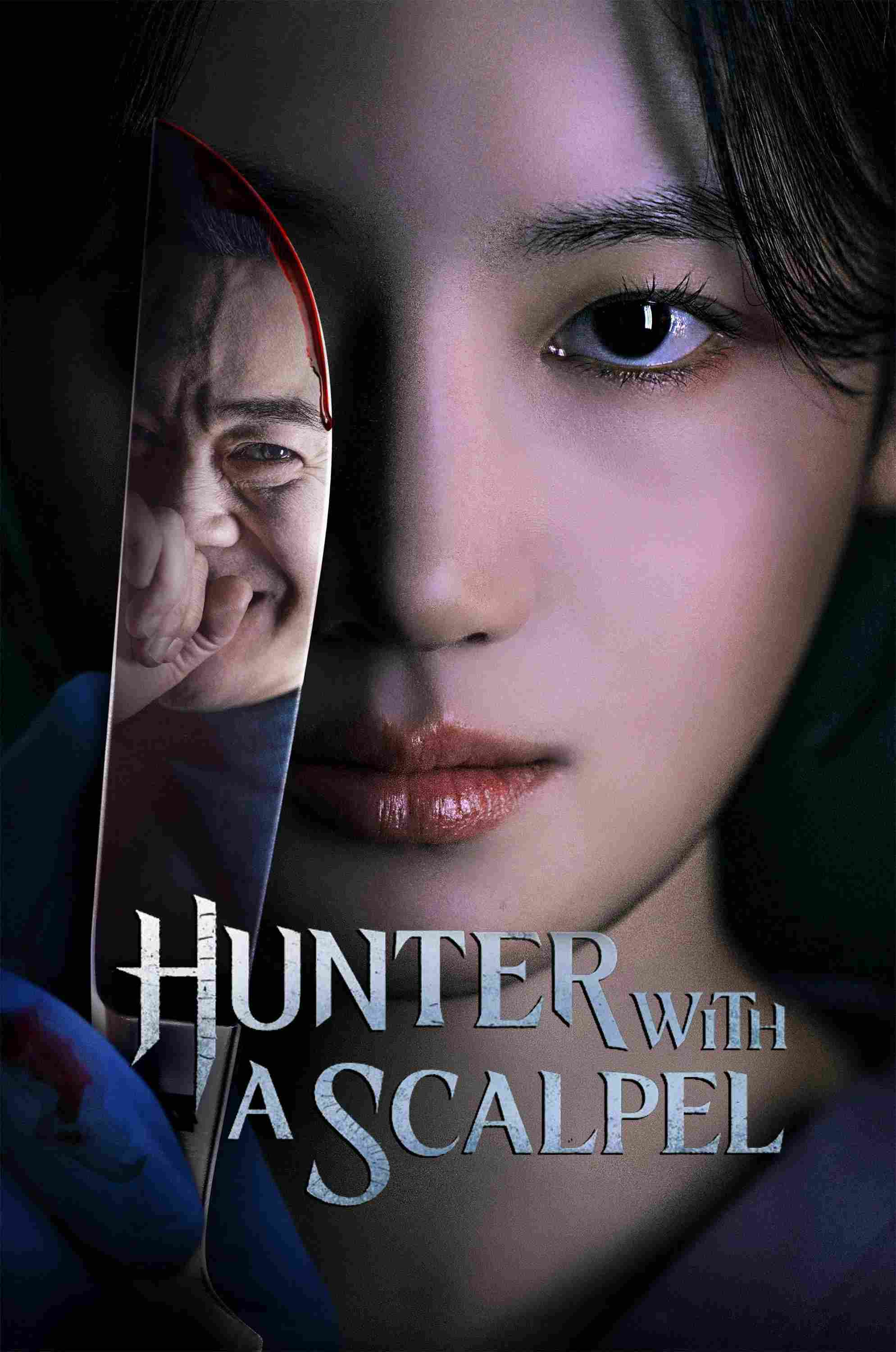Poster chính thức của phim Phim Hình Sự, Phim Tâm Lý "Thợ Săn Dao Mổ" (Hunter with a Scalpel - 2025), với sự tham gia của diễn viên Park Ju-hyun và Park Yong-woo.
