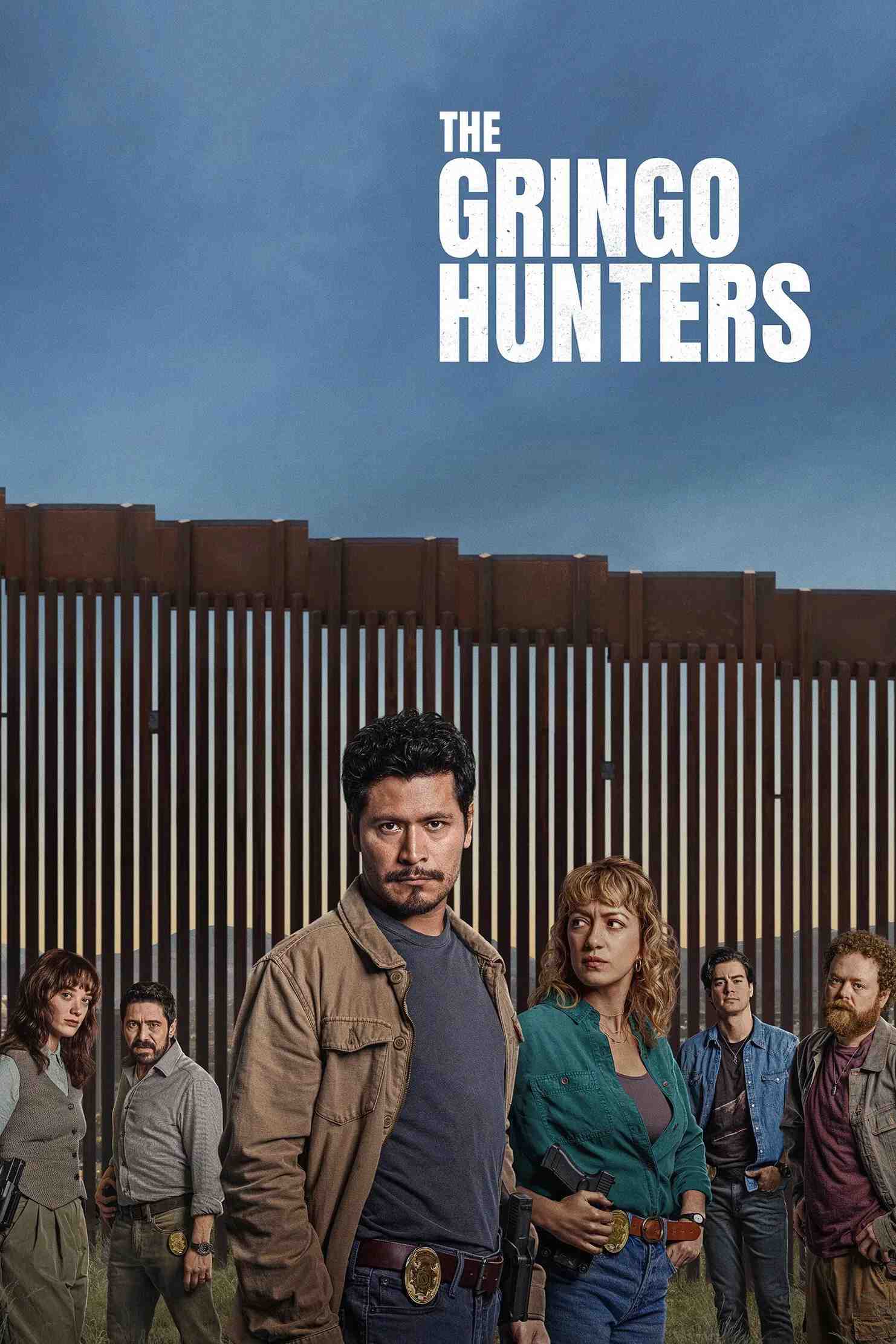 Poster chính thức của phim Phim Hình Sự, Phim Tâm Lý "Thợ Săn Gringo" (The Gringo Hunters - 2025), với sự tham gia của diễn viên Manuel Masalva và Mayra Hermosillo.