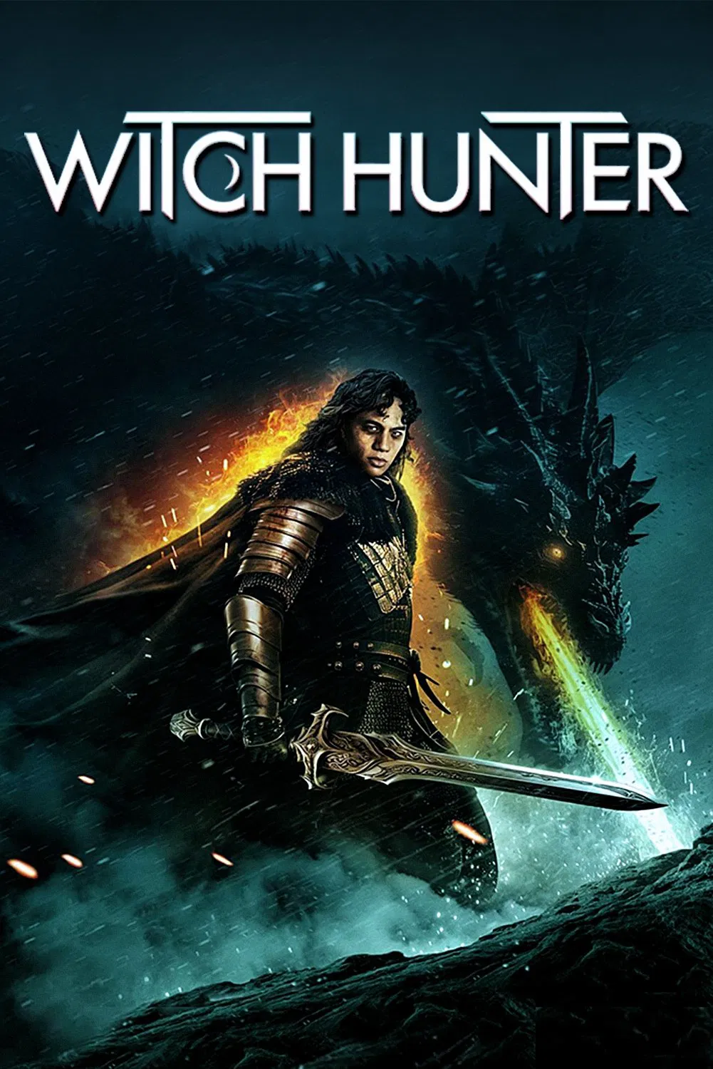 Poster chính thức của phim Phim Giả Tượng, Phim Hành Động "Thợ Săn Phù Thủy" (Witch Hunter - 2024), với sự tham gia của diễn viên Doug Bradley và George Pakola.