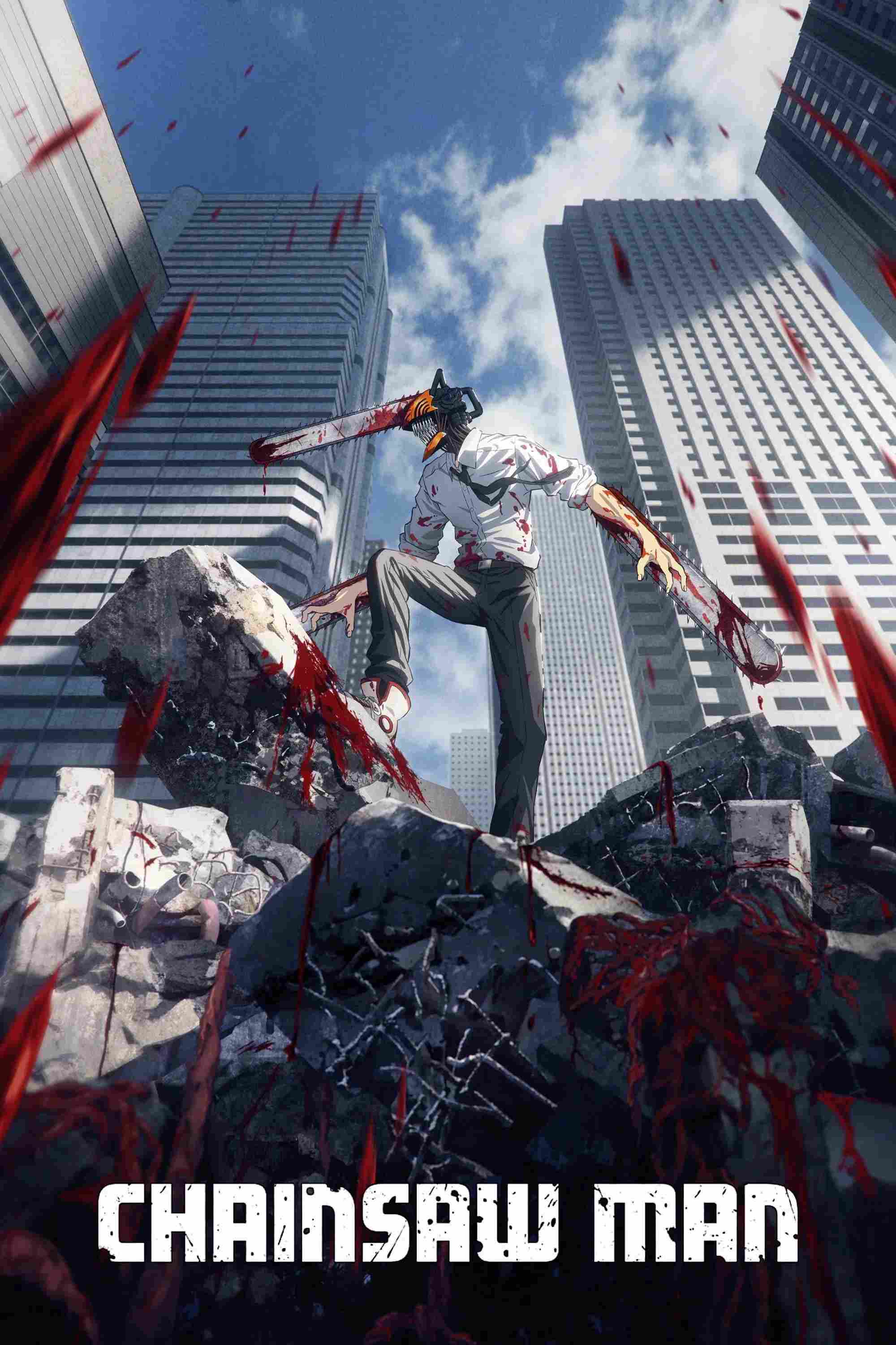 Poster chính thức của phim Phim Hoạt Hình, Phim Hành Động & Phiêu Lưu "Thợ Săn Quỷ" (Chainsaw Man - 2022), với sự tham gia của diễn viên Kikunosuke Toya và Tomori Kusunoki.