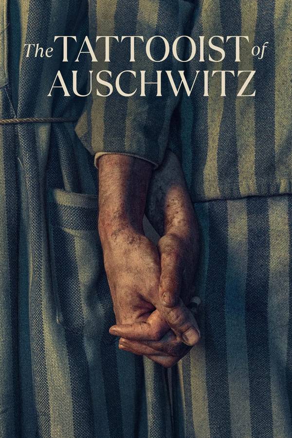 Poster chính thức của phim Phim Tâm Lý, Phim Chiến Tranh & Chính Trị "Thợ xăm ở Auschwitz" (The Tattooist of Auschwitz - 2024), với sự tham gia của diễn viên Jonah Hauer-King và Anna Próchniak.