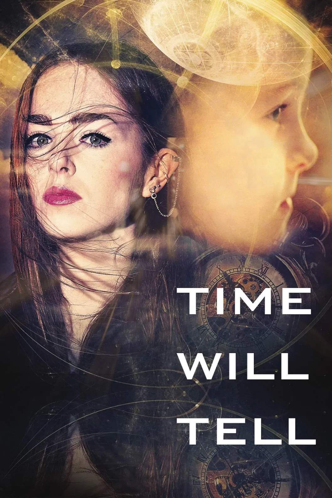 Poster chính thức của phim Phim Tâm Lý, Phim Viễn Tưởng "Thời Gian Sẽ Trả Lời" (Time Will Tell - 2018), với sự tham gia của diễn viên McKell David và Miranda Wilson.