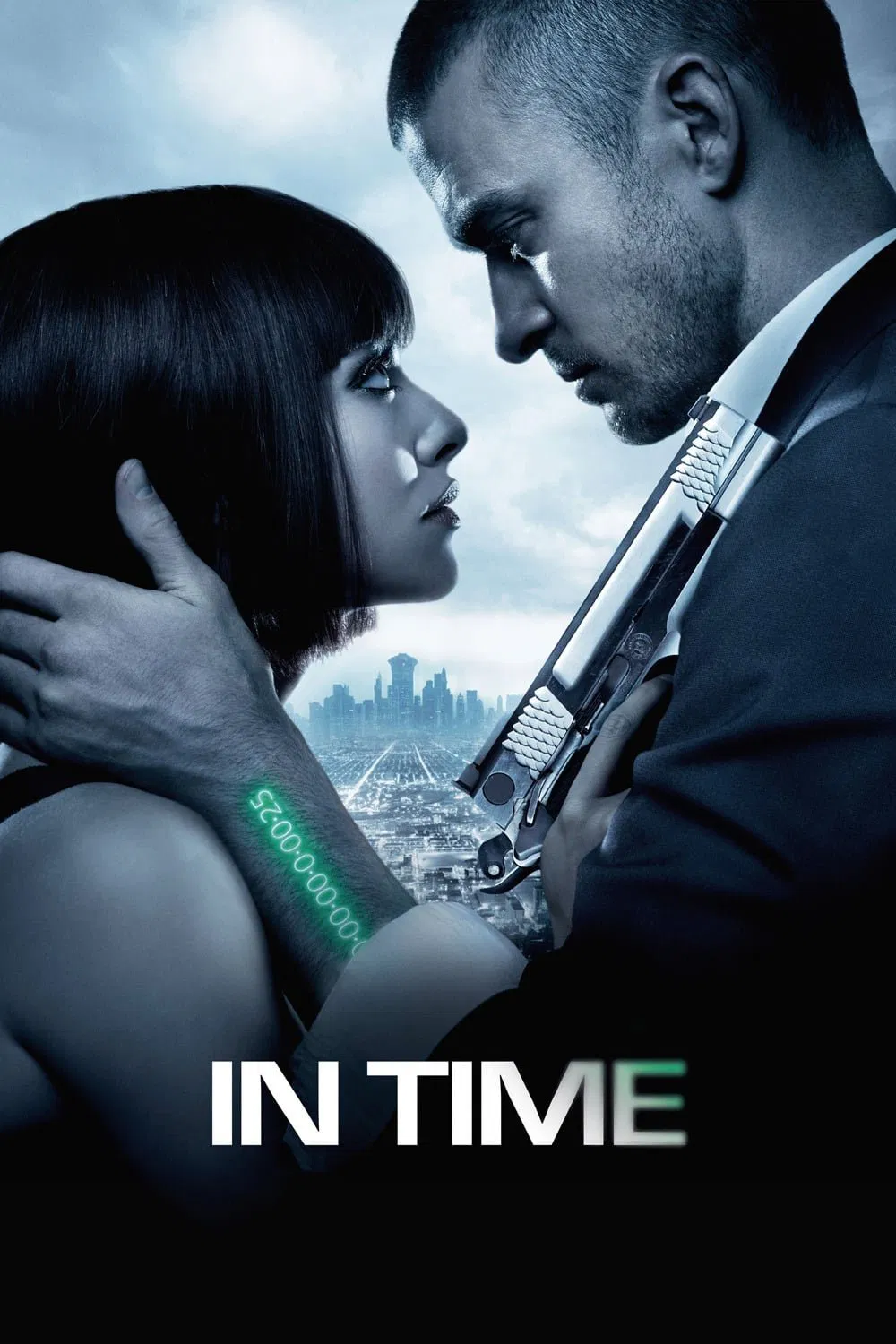 Poster chính thức của phim Phim Hành Động, Phim Giật Gân "Thời Khắc Sinh Tử" (In Time - 2011), với sự tham gia của diễn viên Justin Timberlake và Amanda Seyfried.