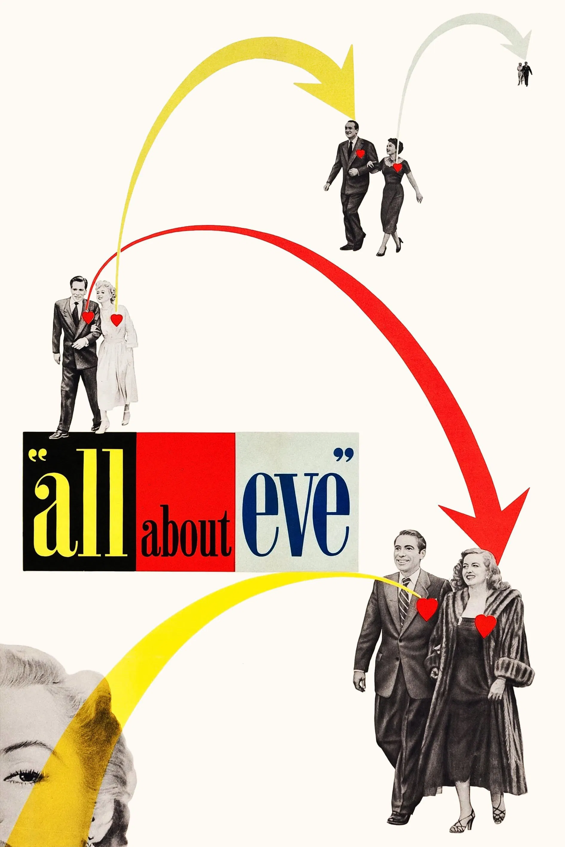 Poster chính thức của phim Phim Tâm Lý "Thời Quá Khứ" (All About Eve - 1950), với sự tham gia của diễn viên Bette Davis và Anne Baxter.